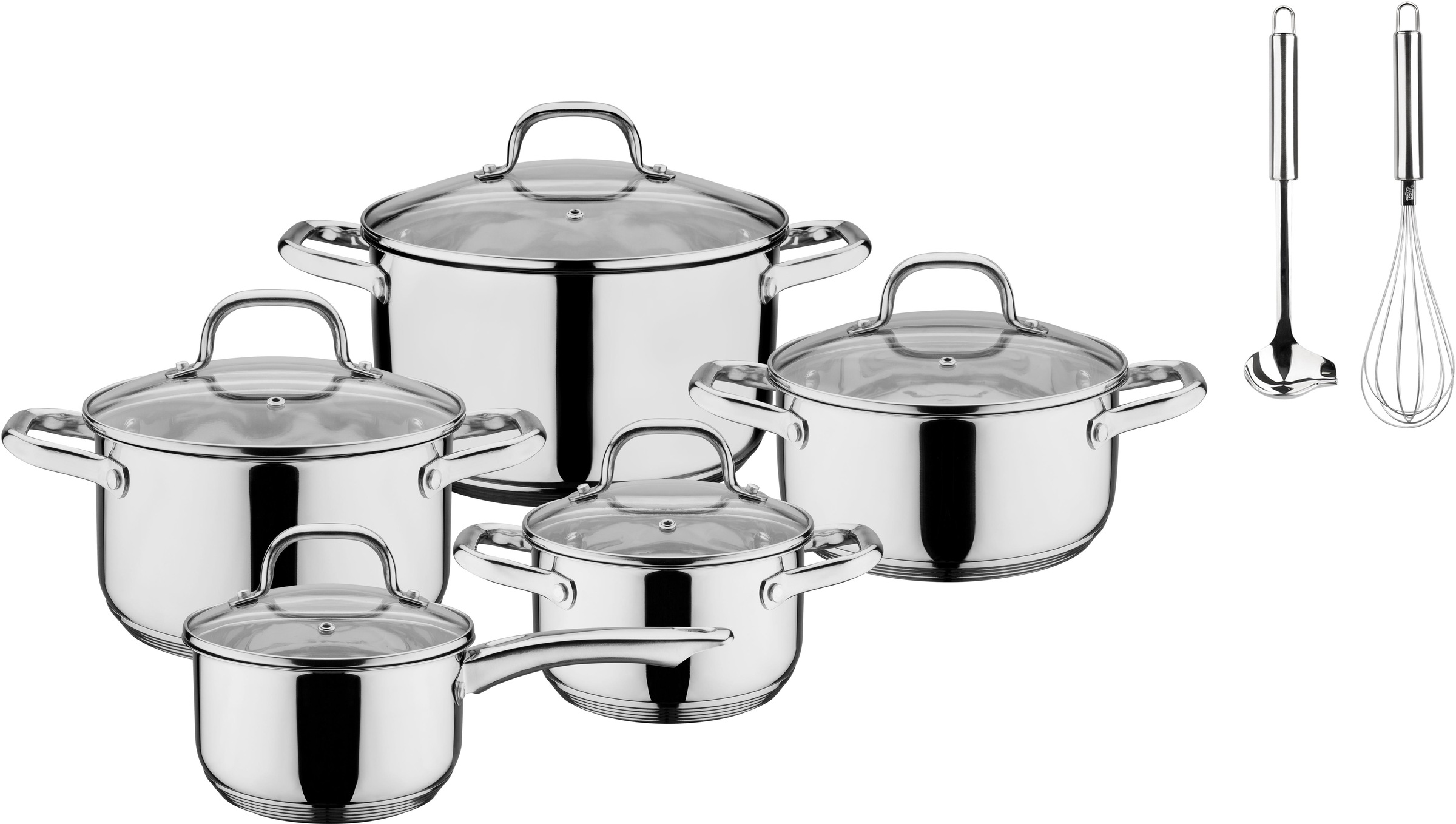 GSW Topf-Set »Trentino« Edelstahl Set, je 1 Fleischtopf 16/20/24 cm, 1x Kas günstig online kaufen