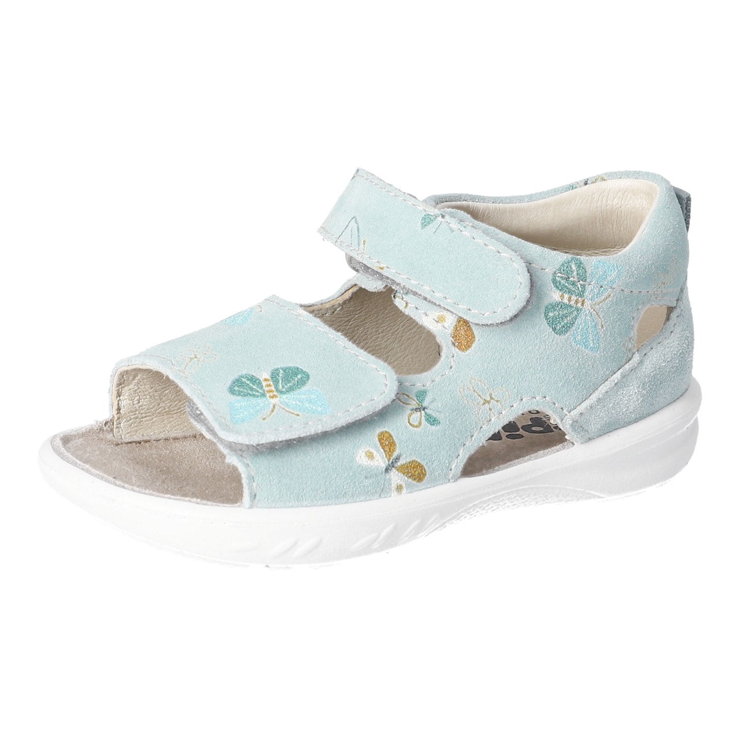PEPINO by RICOSTA Lauflernschuh »Banu WMS: mittel«  Sandalette mit Klett und Animal Print, Größenschablone zum Download