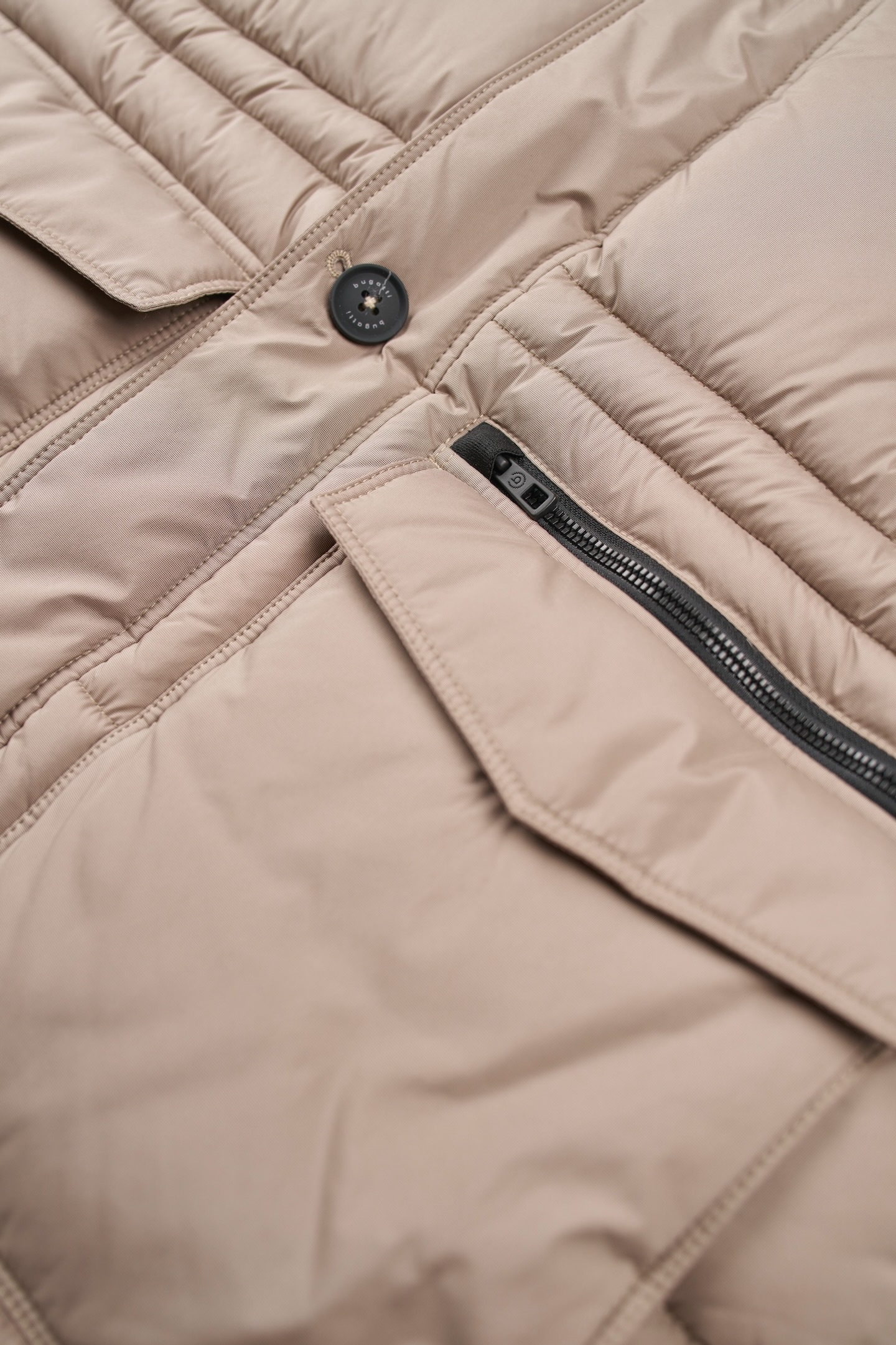 bugatti Langjacke, mit Kapuze, mit Stehkragen