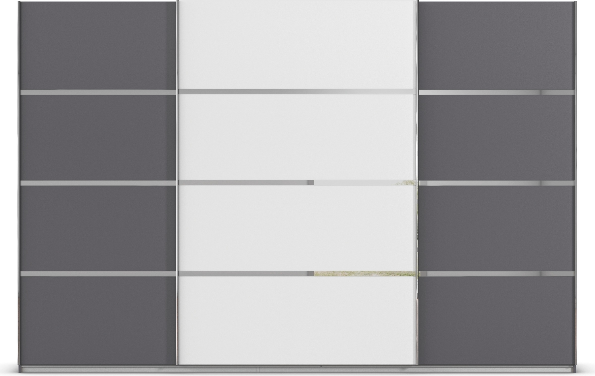 rauch Kleiderschrank »Schwebetürenschrank Garderobe Schrank TOP ANGEBOT Avola«, (in 3 verschiedenen Ausstattungen BASIC/CLASSIC/PREMIUM), mit eleganten Zierleisten in Chrom, Schwarz oder Weiß MADE IN GERMANY