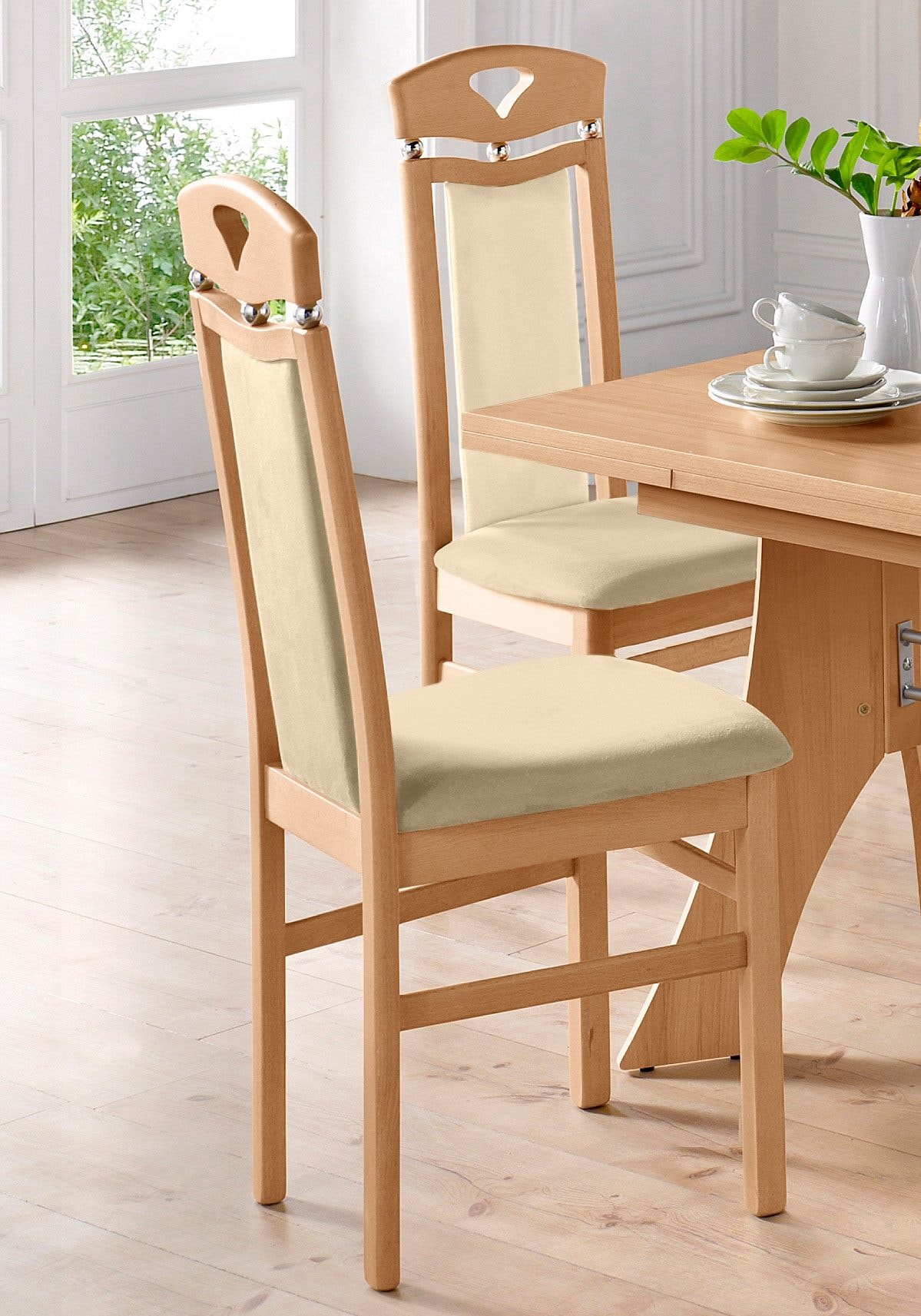 Home affaire Esszimmerstuhl »Berta Küchenstuhl«, (Set), 2 St., Microfaser, günstig online kaufen
