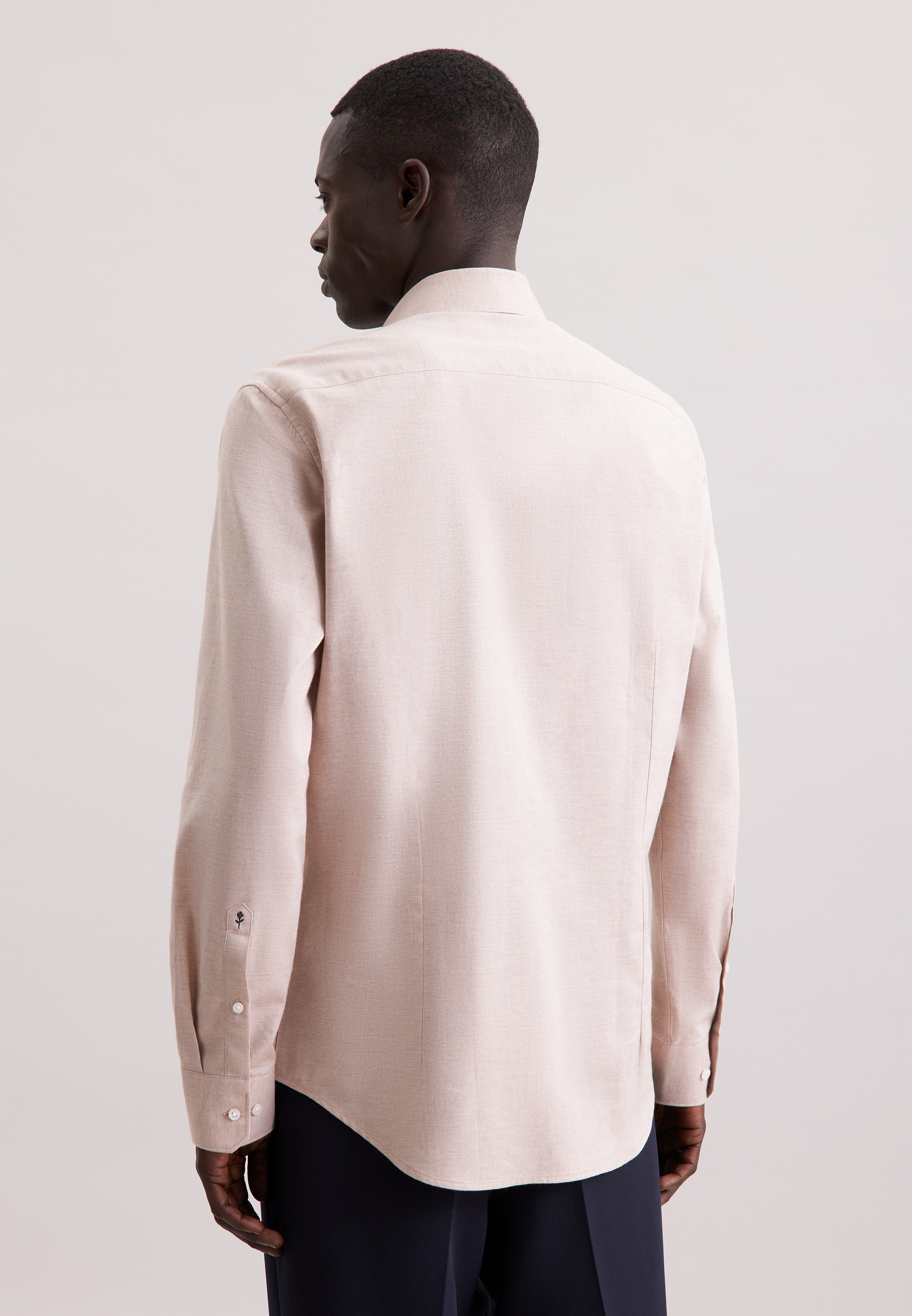 seidensticker Flanellhemd »Schwarze Rose« Slim 1/1 Kentkragen Uni