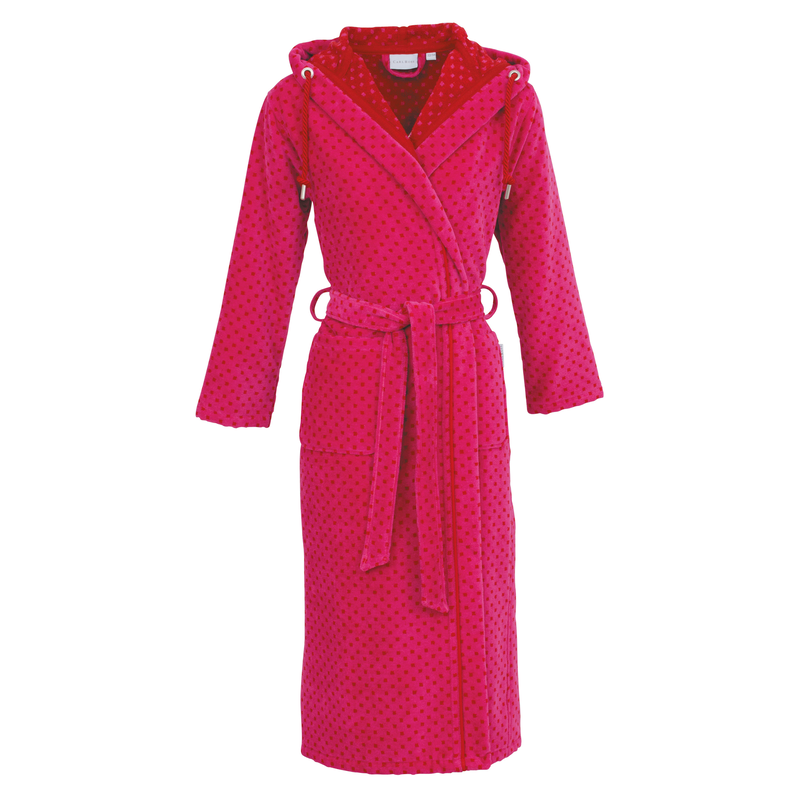 CARL ROSS Damenbademantel »410300« 1 Stk. tlg. pink/deep red 40/42 mit Kapuze und eingearbeiteter Kordel