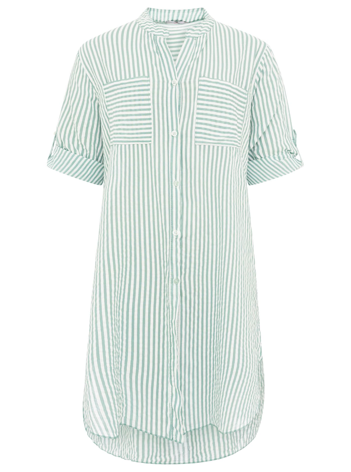 Zwillingsherz Longbluse »"Kida"« One Size, Streifen, Knopfleiste, Brusttaschen, 3/4-Arm