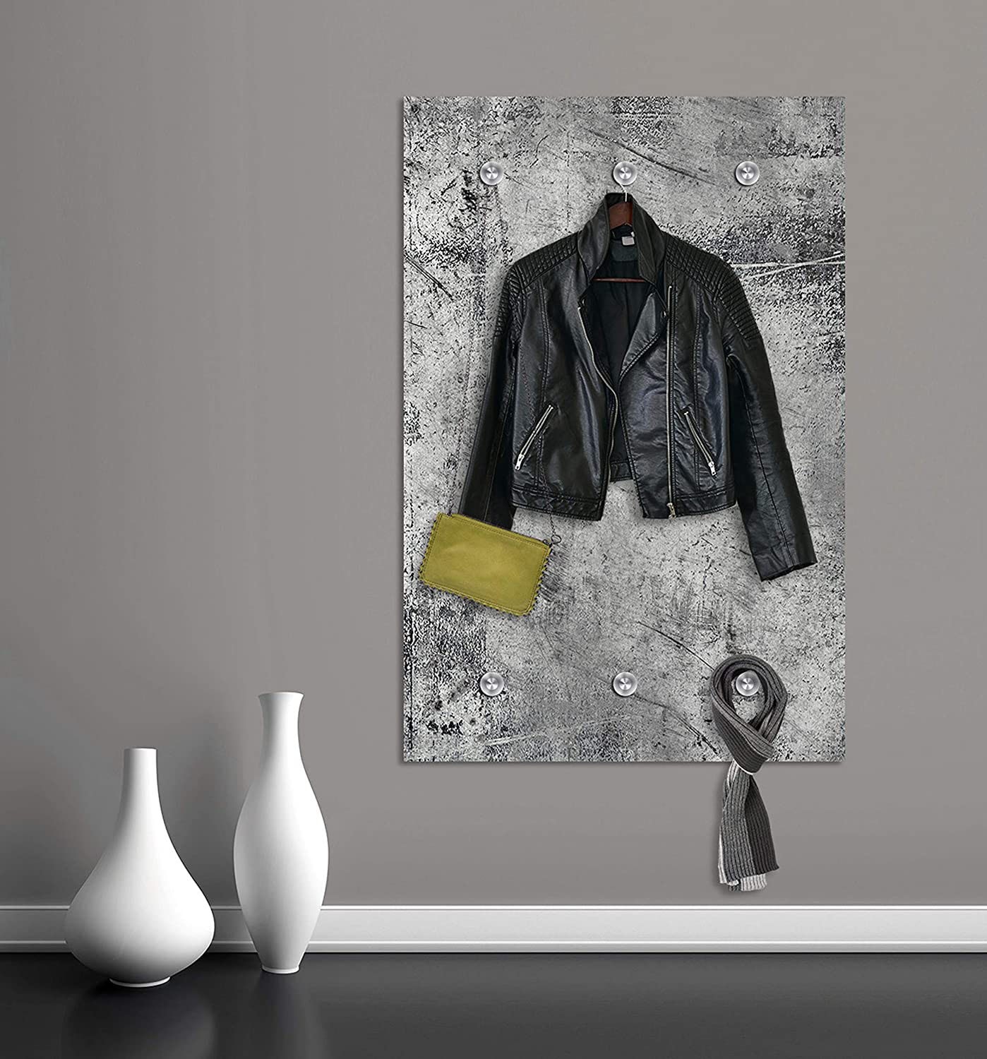 queence Garderobenleiste "Tür", mit 6 Haken, 80 x 120 cm günstig online kaufen