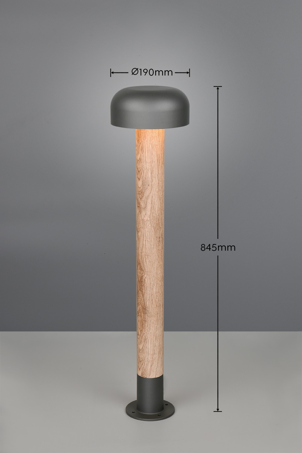 TRIO Leuchten Außen-Stehlampe »FRASER, Outdoor Stehleuchte Höhe 85cm, exkl 1x E27 max 10W, IP54«, 1 flammig, Leuchtmittel E27 | Leuchtmittel wechselbar, Stehlampe Garten Terrasse, Ø 19cm Höhe 85cm, wechselbares Leuchtmittel