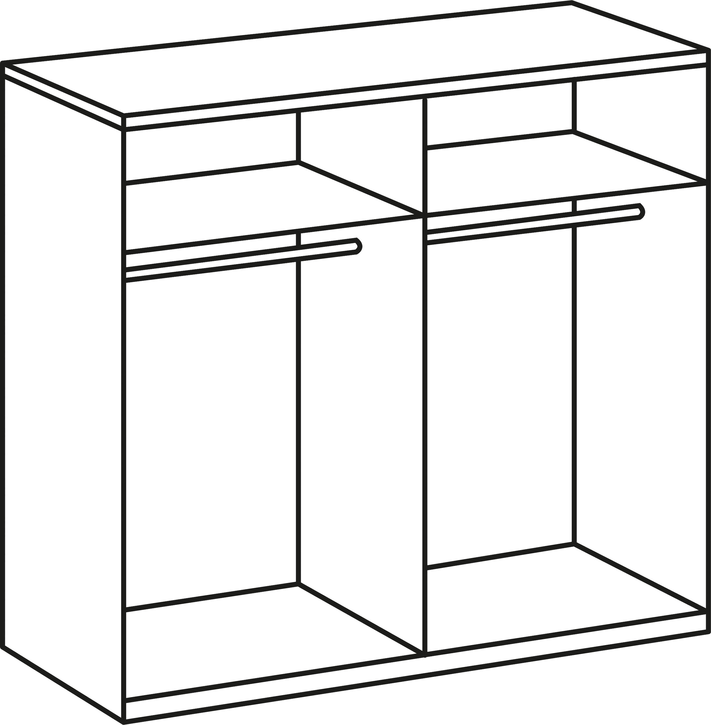 Wimex Kleiderschrank »Level by fresh to go«, mit Spiegeltüren