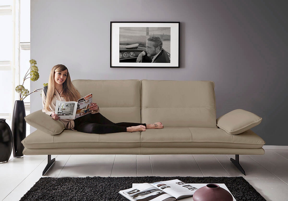W.SCHILLIG 2,5-Sitzer »broadway, Designsofa mit tollem Sitzkomfort«, Sitztiefenverstellung, Kopfteil- & Seitenteilverstellung, Breite 216cm
