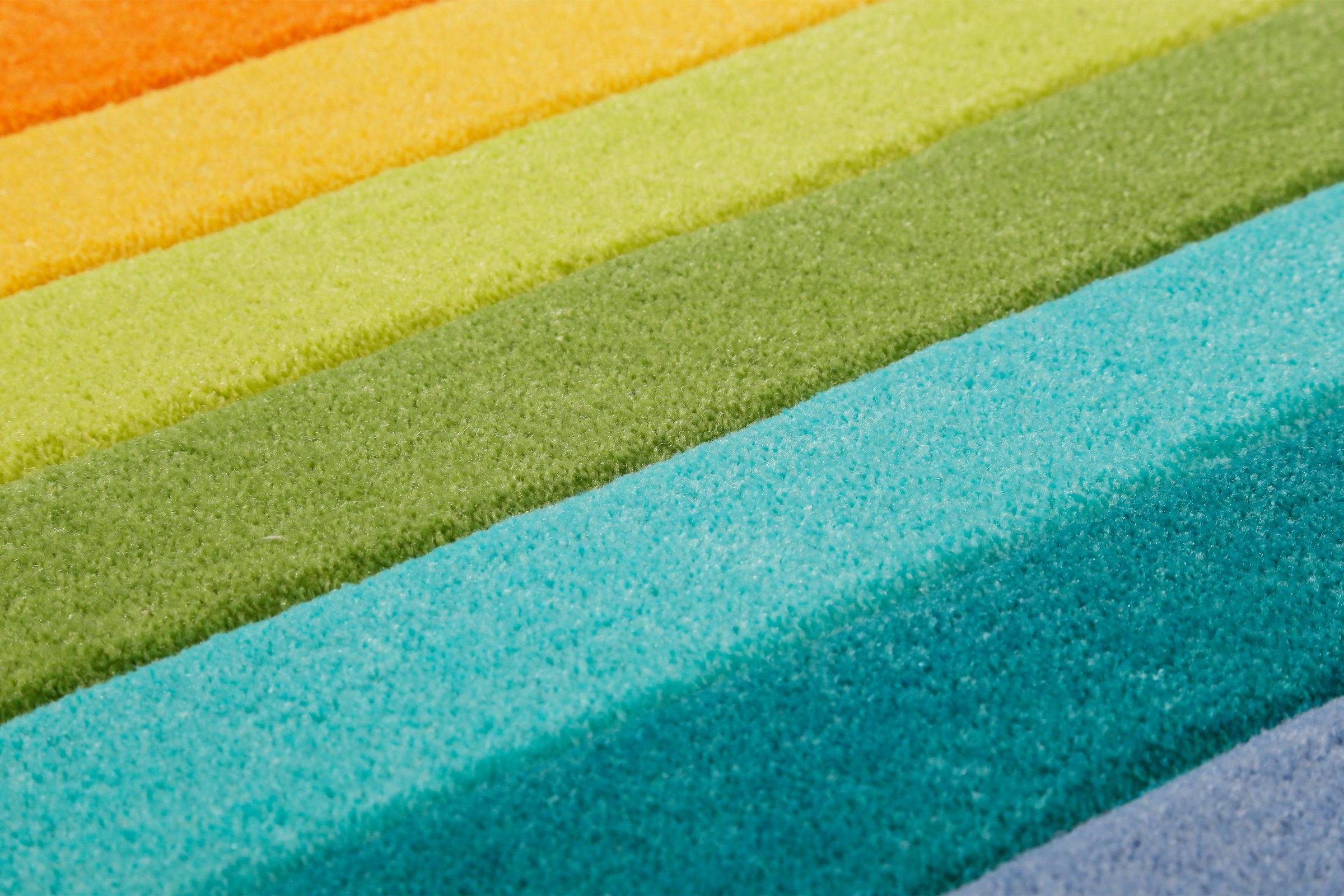 SMART KIDS Kinderteppich »Rainbow Stripes«, rechteckig, 9 mm Höhe, Regenbogen Farben, Konturenschnitt