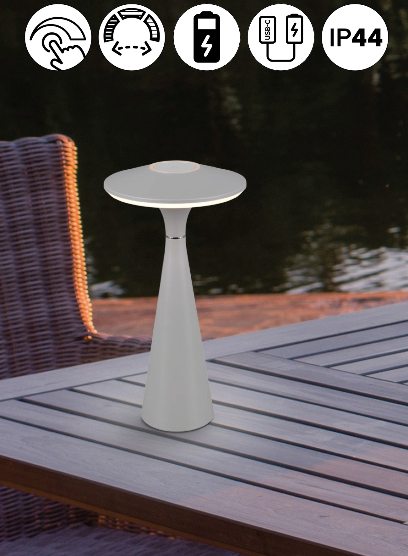 REALITY Leuchten LED Tischleuchte »TORREZ«, 1 flammig, Leuchtmittel LED-Boa günstig online kaufen