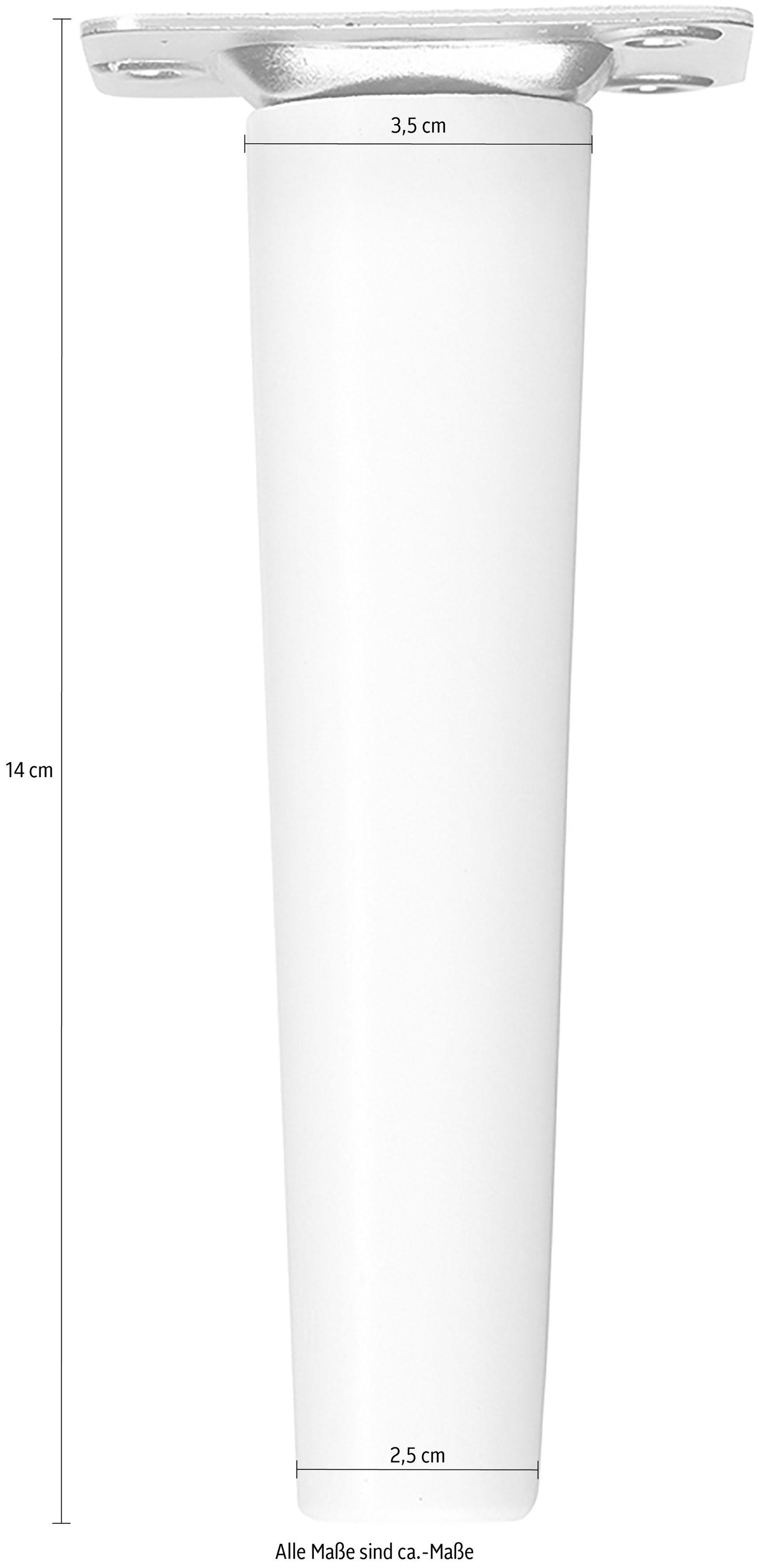 Hammel Furniture Möbelfuß »Mistral Bein, Stützfuß« (6 stk.), Holz, in mehreren Farben, Höche: 14 cm