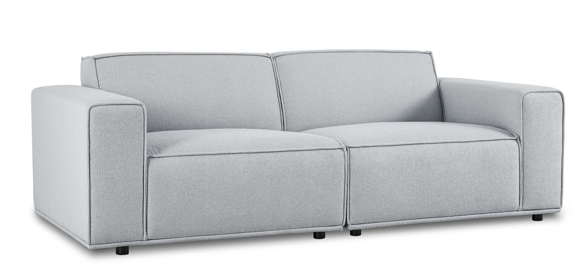 Home affaire 3-Sitzer »Avelin, 228 cm, Chenille, Struktur-Boucle«, mit Wellenunterfederung, Kedernaht, bodentief, Skandi-Design
