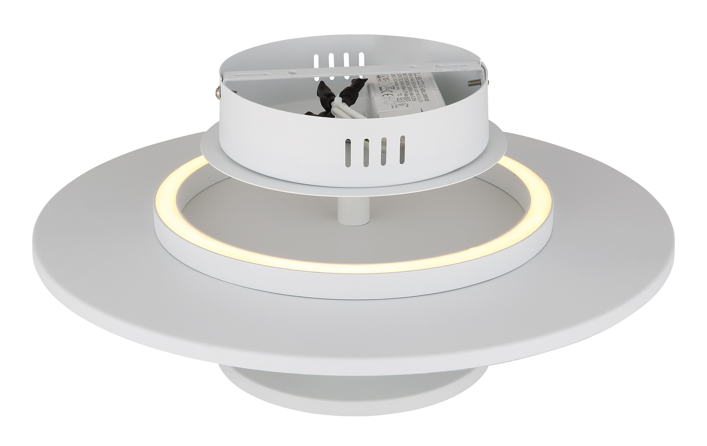 GLOBO LIGHTING LED Deckenleuchte »CARTER«, Leuchtmittel LED-Modul | LED fest integriert, Deckenlampe/3 Stufen bei Lichtschein/Wohnzimmer/weiß