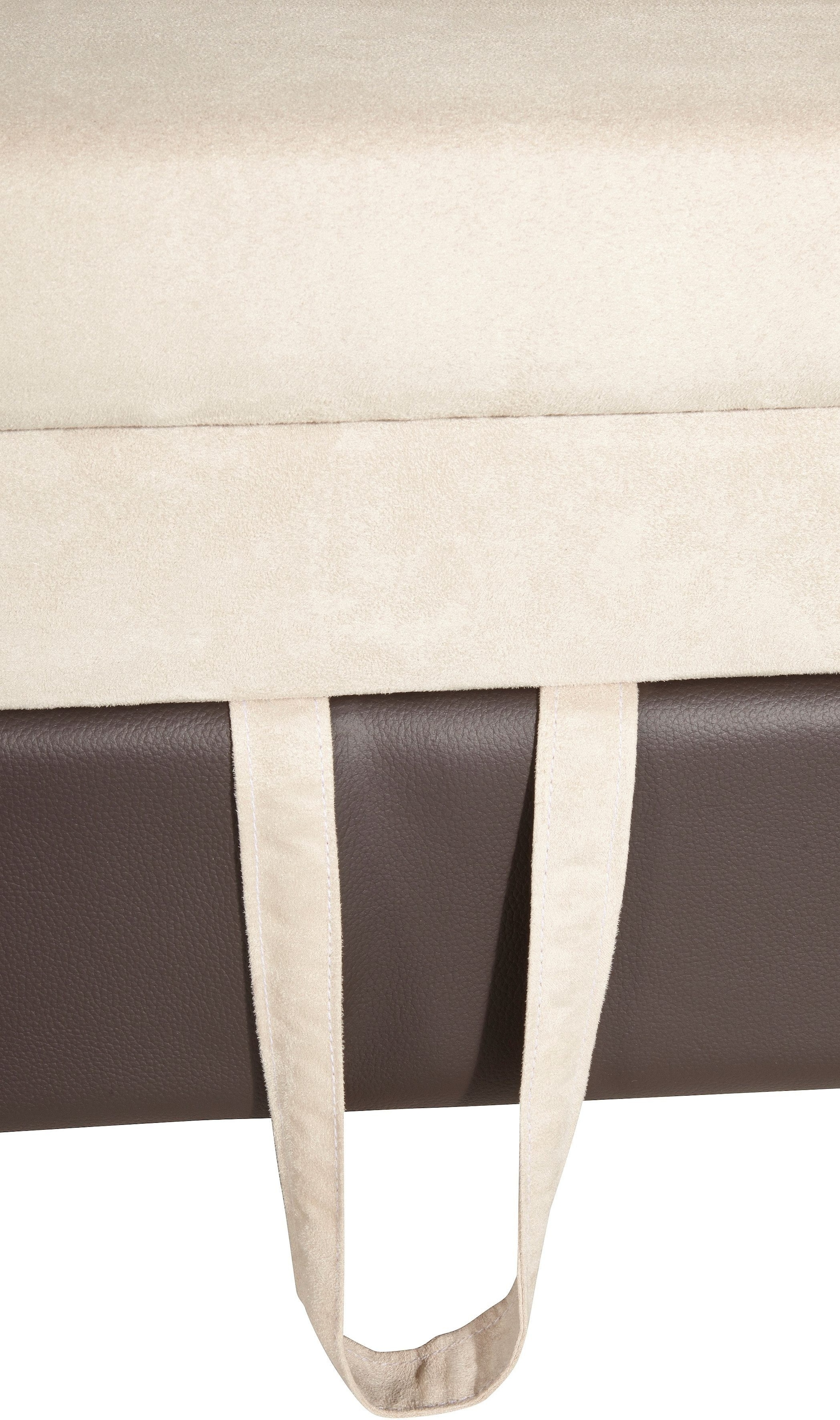 COTTA Polstergarnitur »Sammy L-Form«, (Set), Set bestehend aus: Ecksofa mit Kopfteilverstellung & Hocker