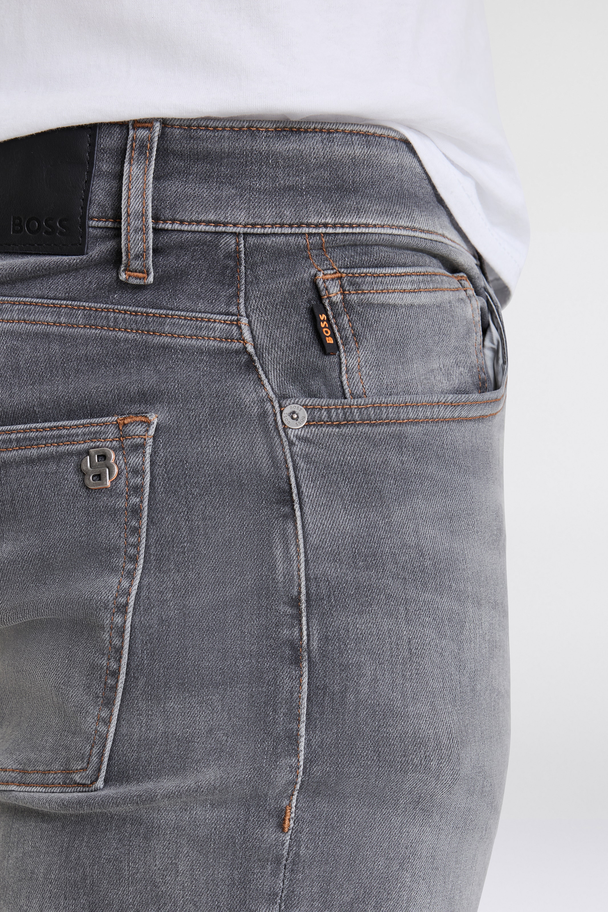 BOSS ORANGE Slim-fit-Jeans »DELAWARE BO«, mit BOSS Leder-Badge