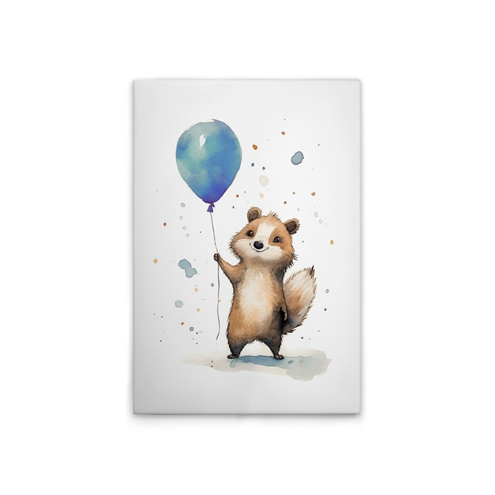 A.S. Création Leinwandbild »Cute Raccoon Blue - Wandbild Weiß Braun Keilrah günstig online kaufen