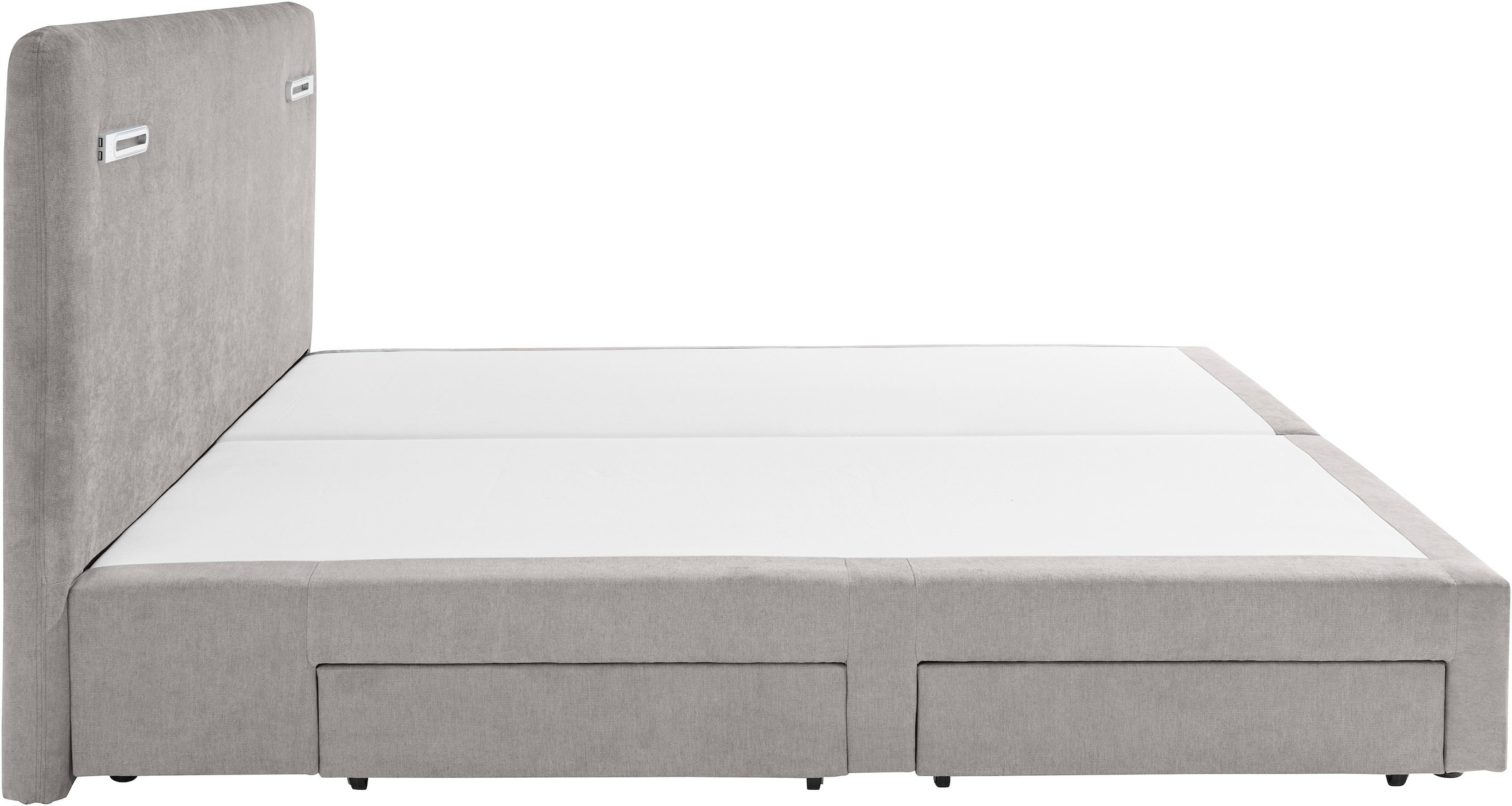 INOSIGN Boxbett »Luan«, Schubkästen, LED-Beleuchtung und Topper, in Breite 120 cm und 180 cm
