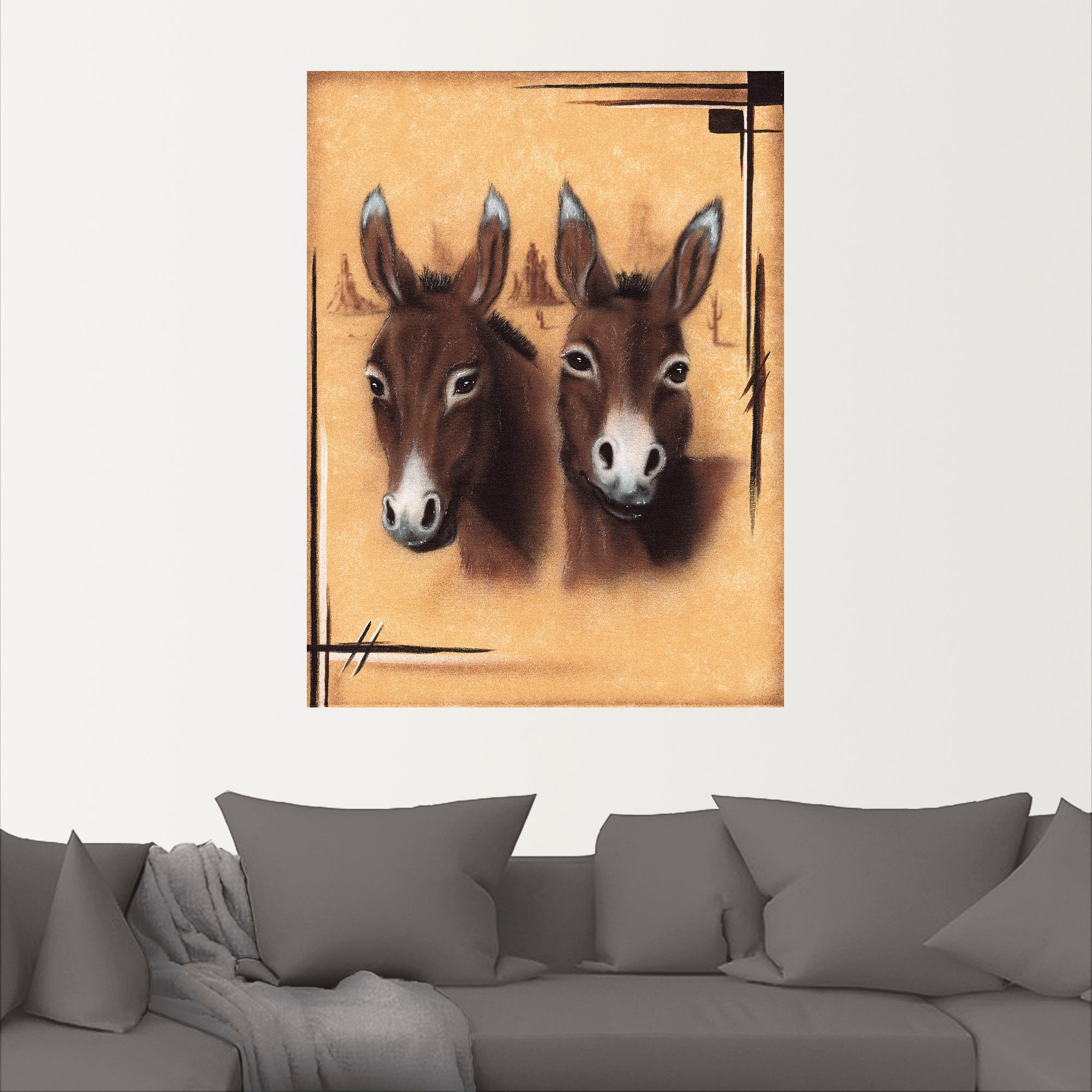 Artland Wandbild »Esel«, Esel Bilder, (1 St.), als Alubild, Leinwandbild, Wandaufkleber oder Poster in versch. Größen