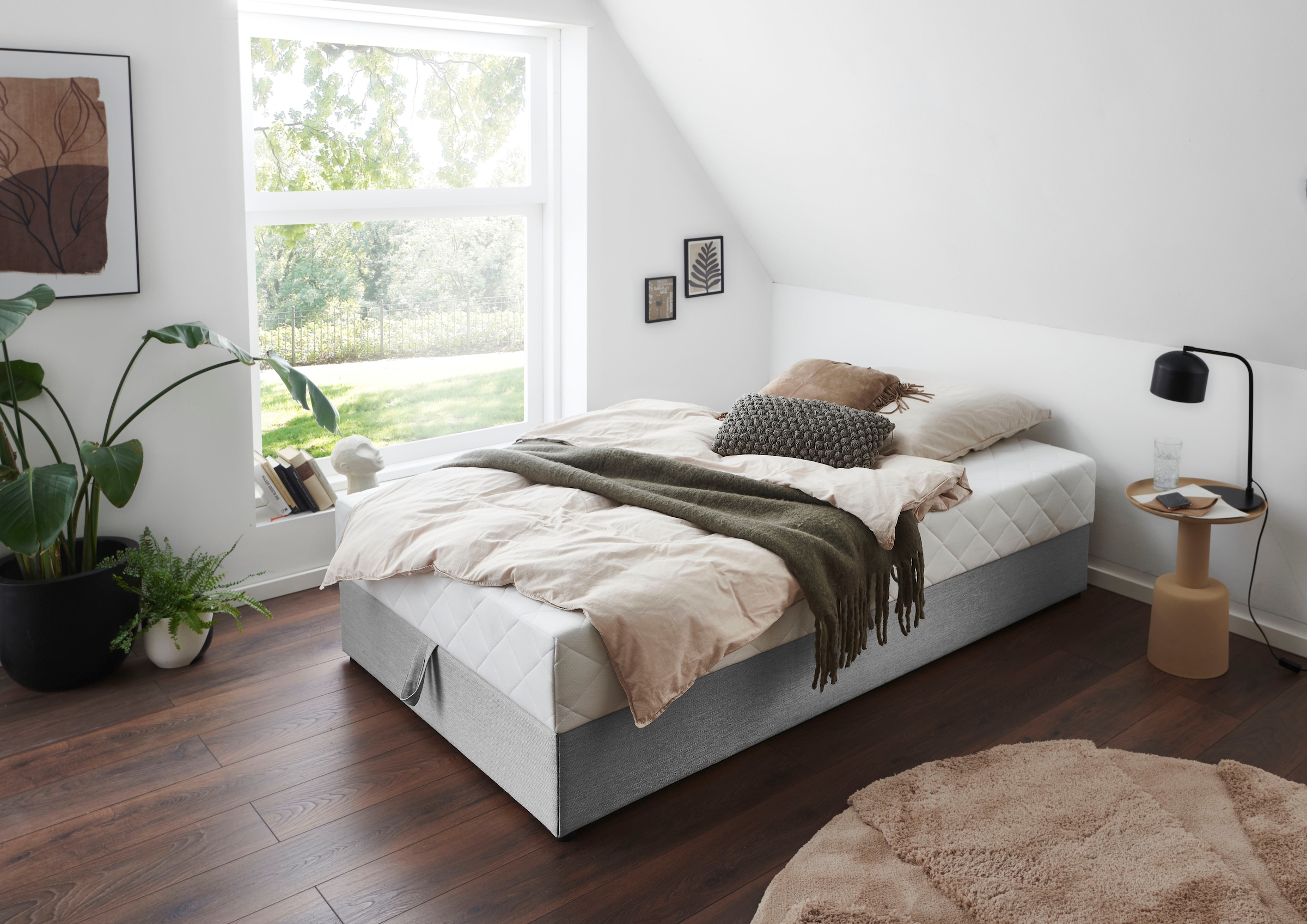 ATLANTIC home collection Boxbett »BELINA« mit Taschenfederkernmatratze und geräumigem Bettkasten
