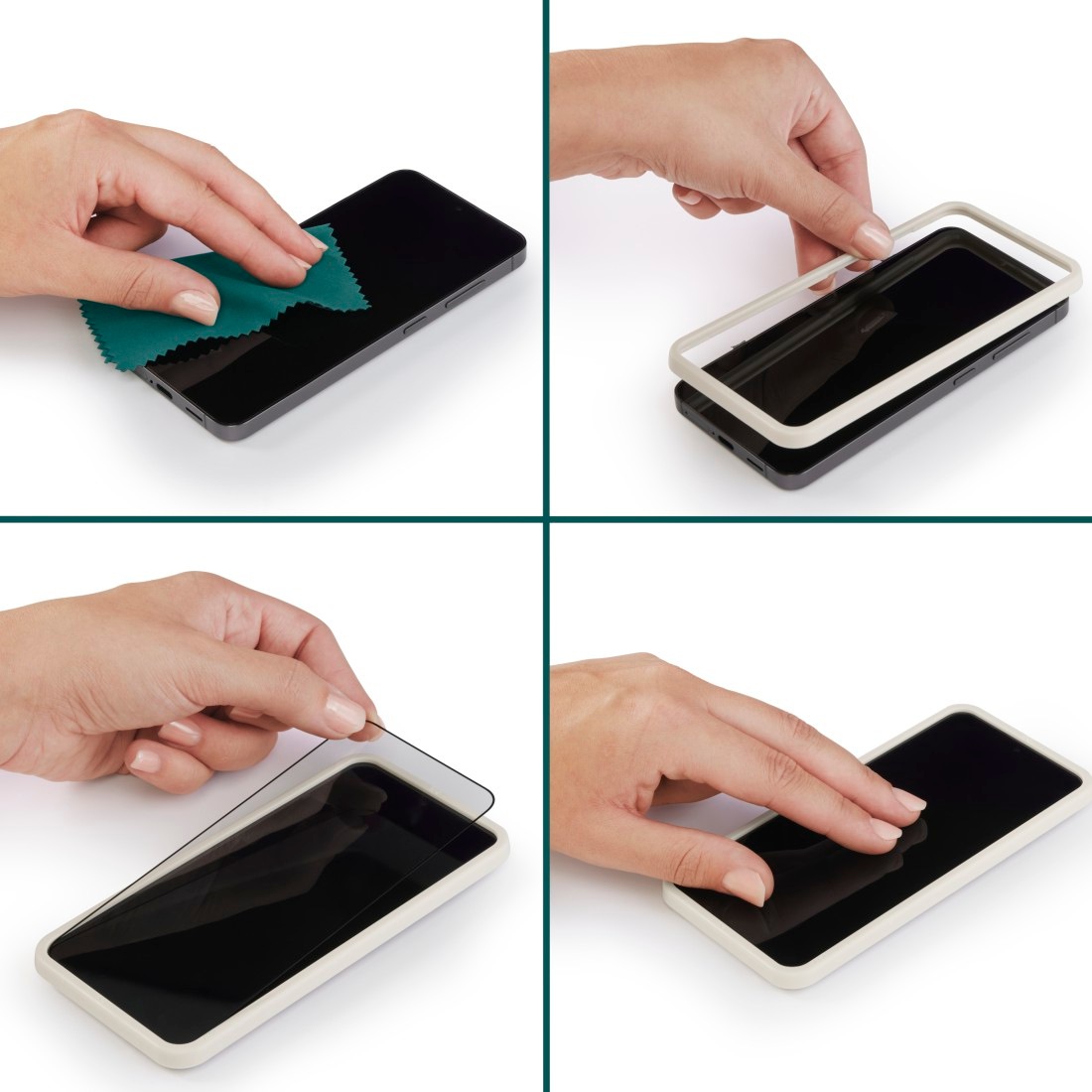 Hama Displayschutzglas »Handy-Schutzglas für Samsung Galaxy S26+, Montagehilfe« für Samsung Galaxy S26+ D3O Schutzglas, 10H Härte, Fullscreen Vollabdeckung, Ultraclear HD