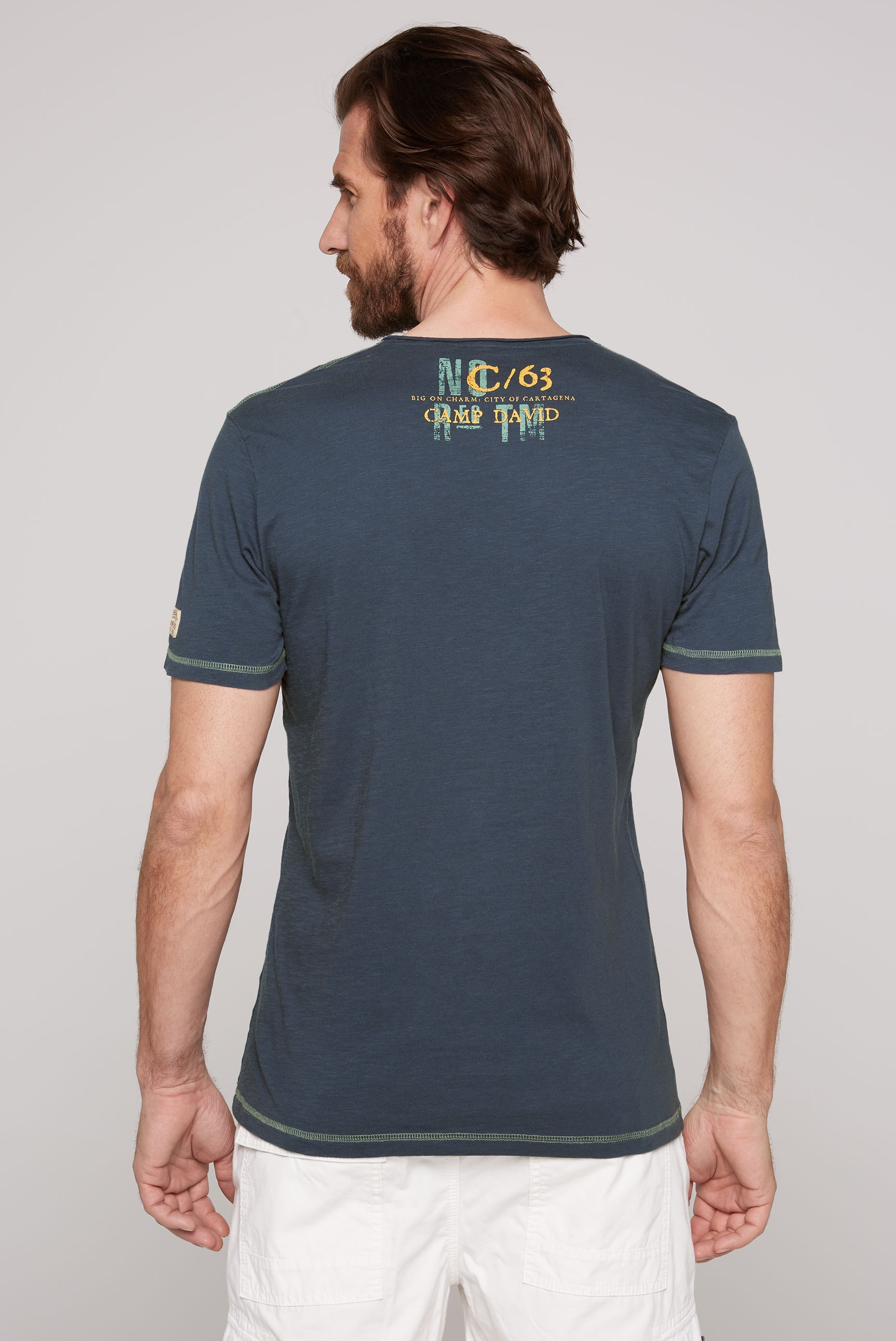 CAMP DAVID T-Shirt, mit Front- und Backprint