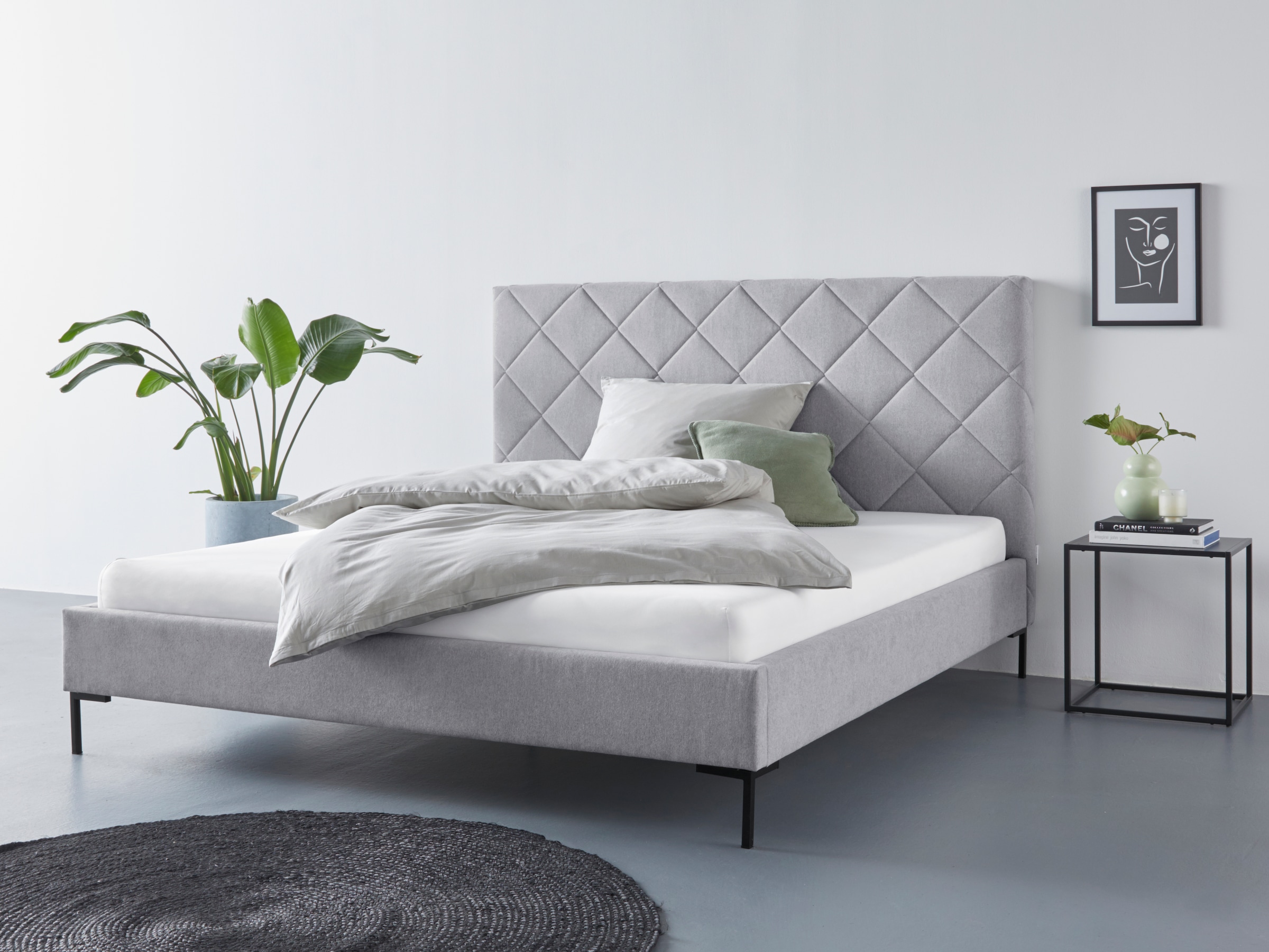 Guido Maria Kretschmer Home&Living Polsterbett »Charlott«, Modernes Polsterbett mit oder ohne Lattenrost