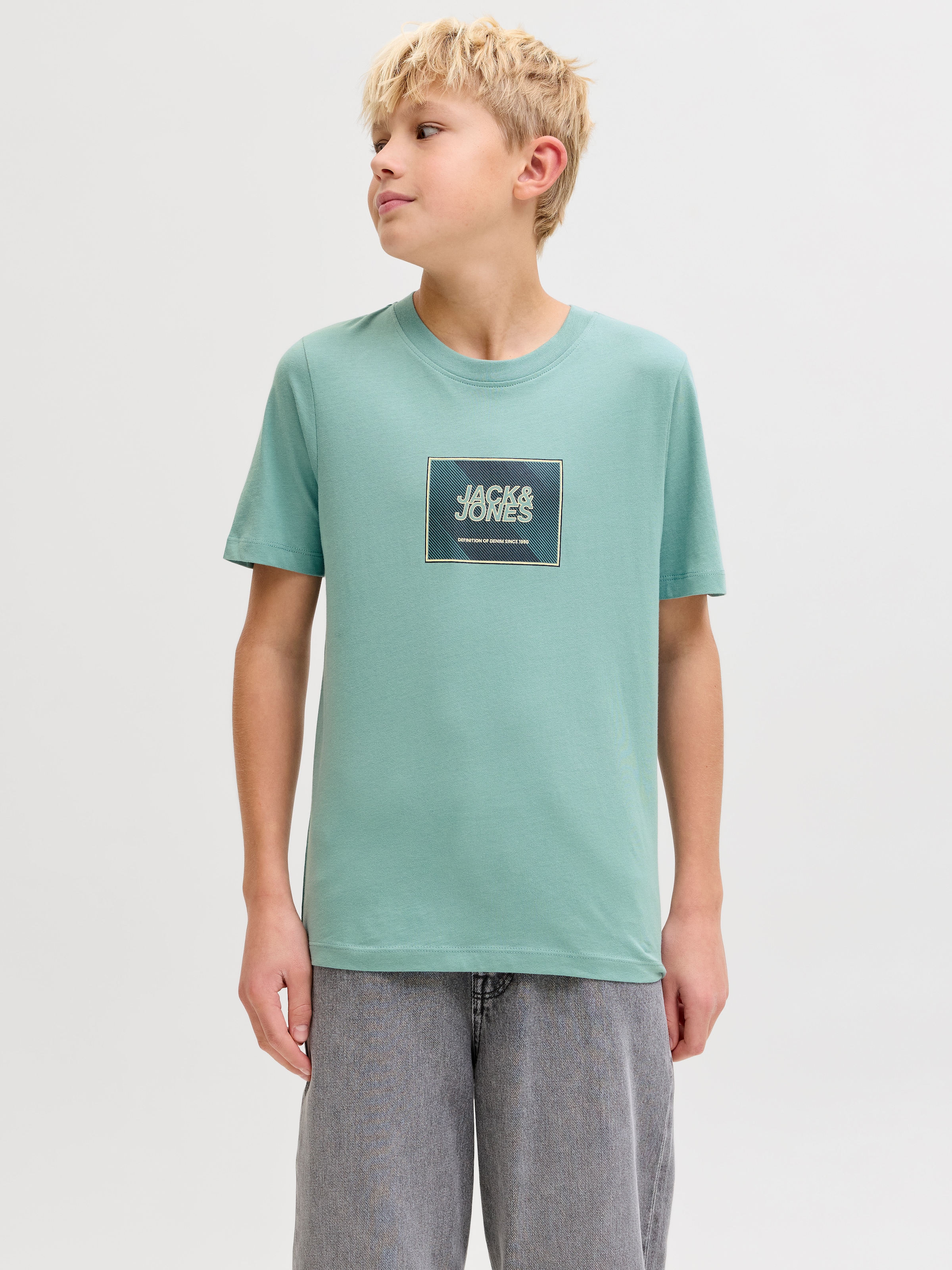 Jack & Jones Junior T-Shirt »JJRAIN TEE SS CREW NECK JNR« mit Logoprint