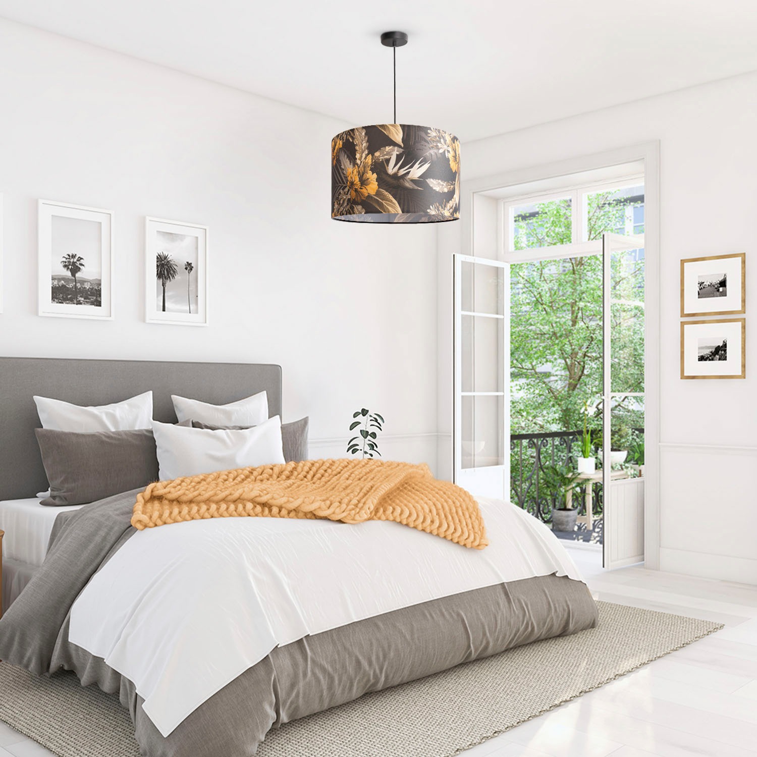 Paco Home Pendelleuchte »Hugo Flower«, Leuchtmittel E27   ohne Leuchtmittel günstig online kaufen