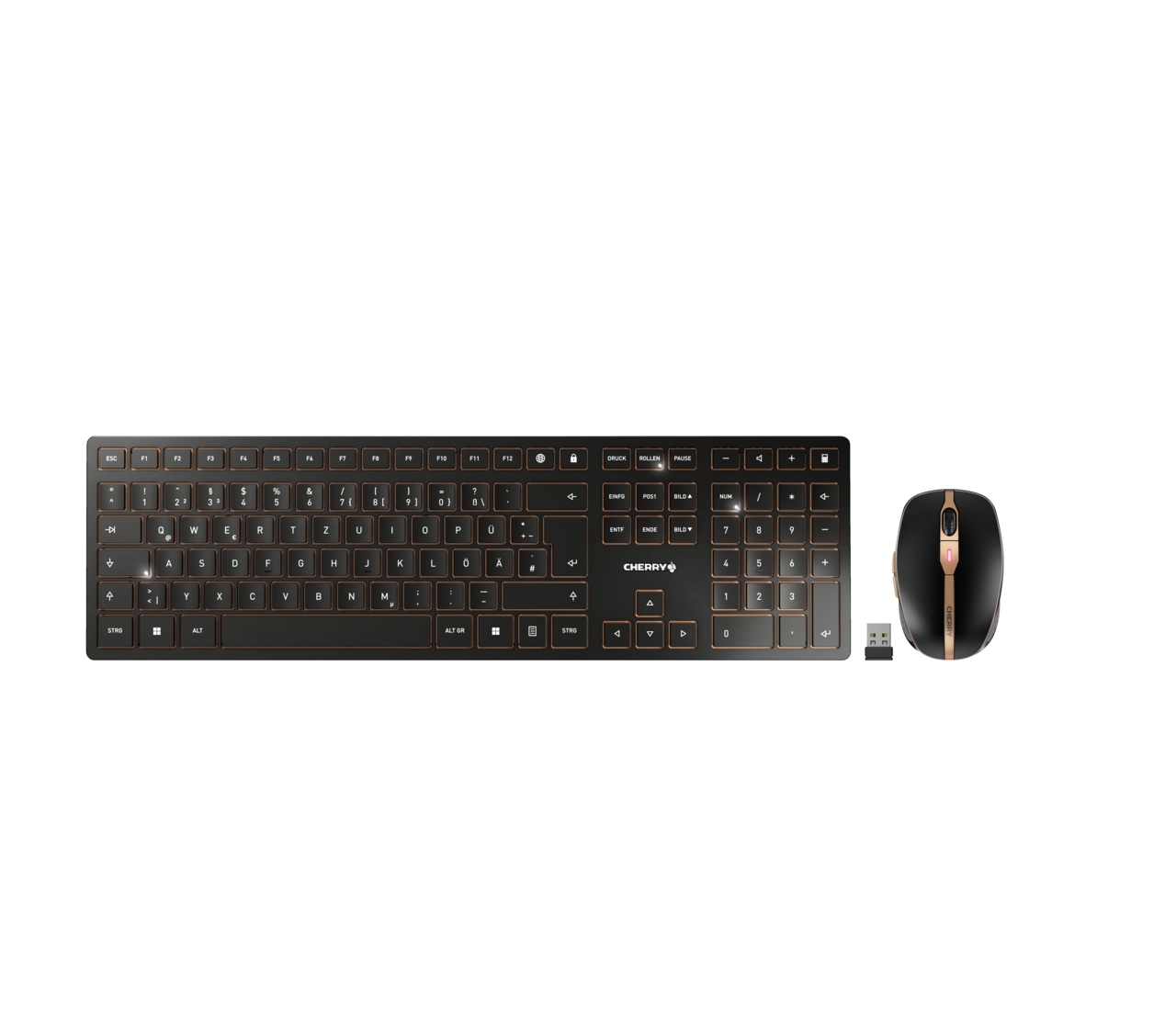 Cherry Tastatur- und Maus-Set »DW 9100 SLIM«, (Set)