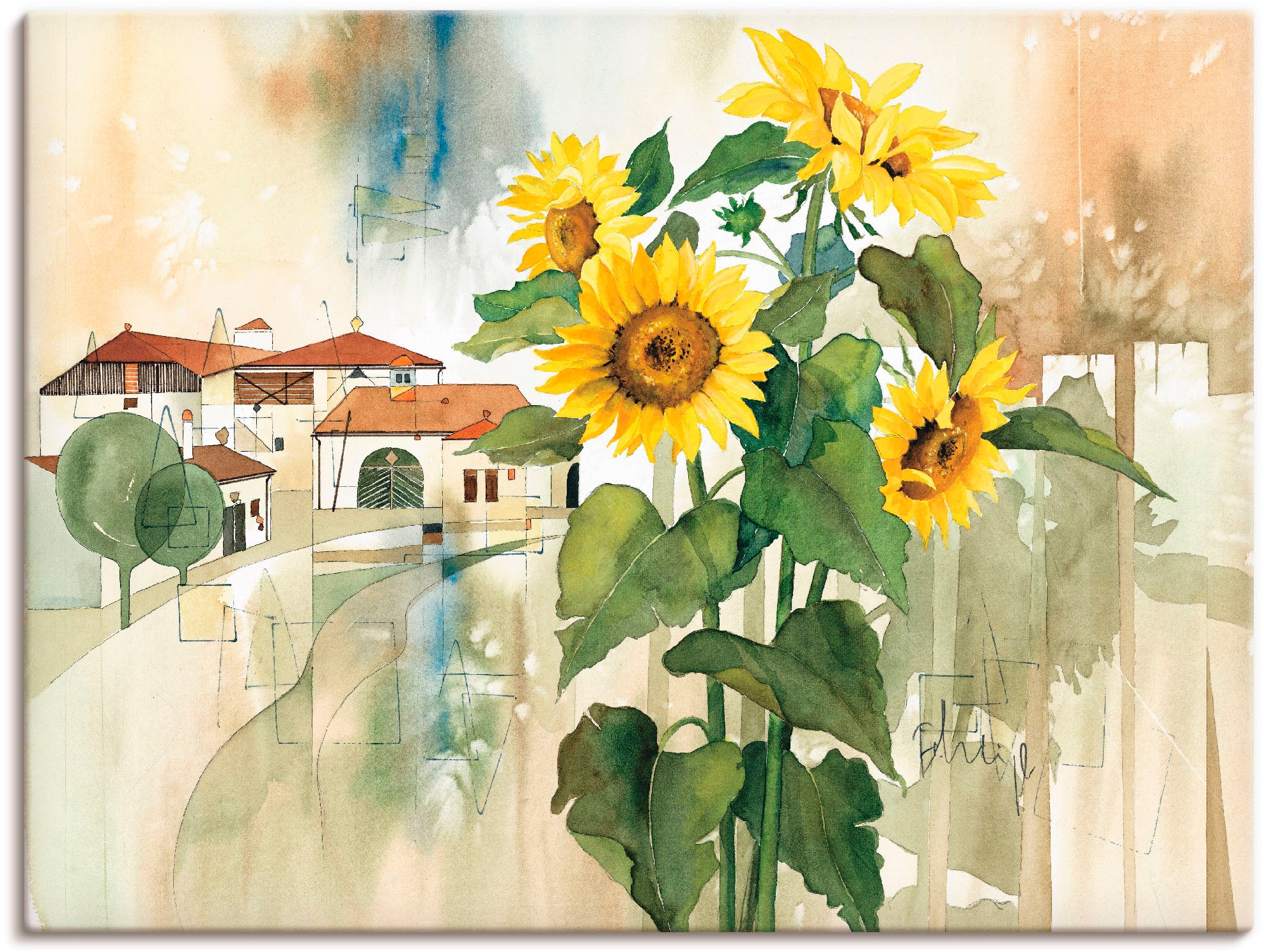 Artland Leinwandbild »Gruss der Sonnenblume« 1 Stk. tlg. auf Keilrahmen ges günstig online kaufen