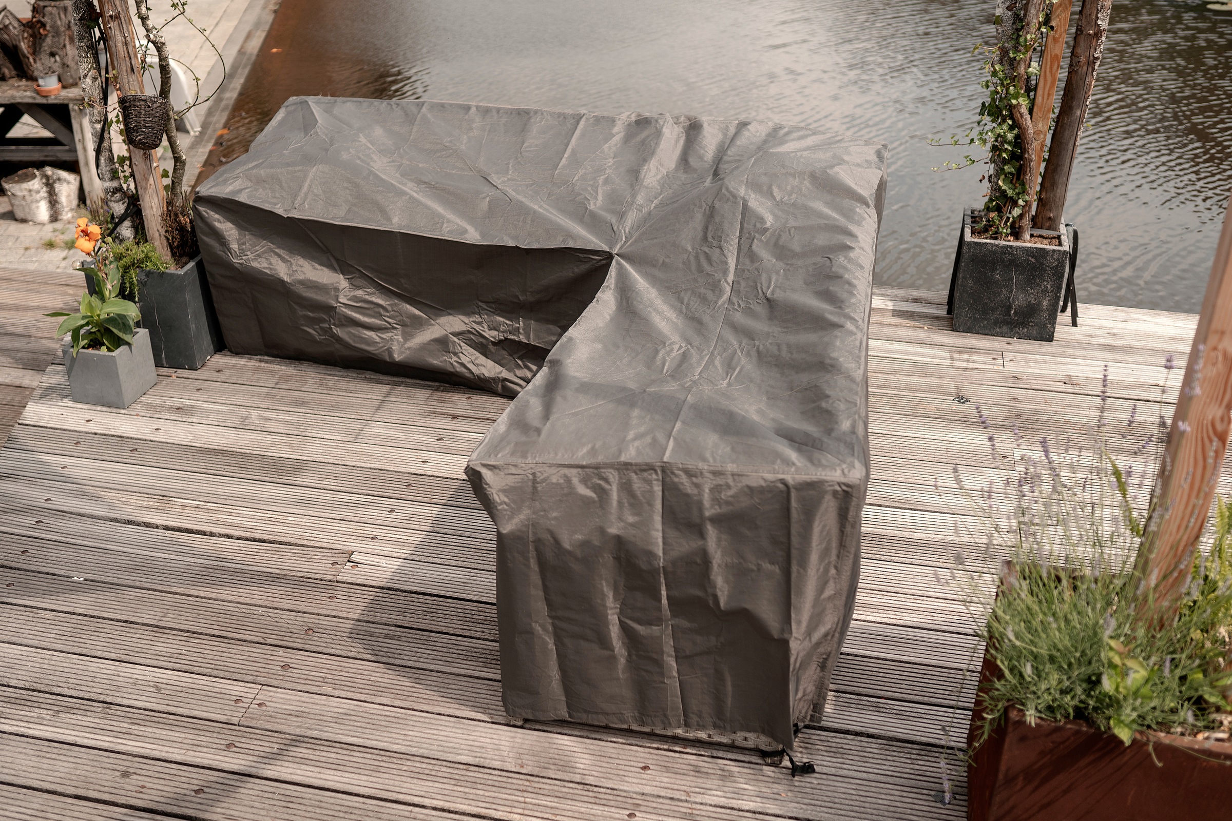 winza outdoor covers Gartenmöbel-Schutzhülle, geeignet für Loungeset in L Form, bis 215 cm, Maße 215/85x215/85x70 cm