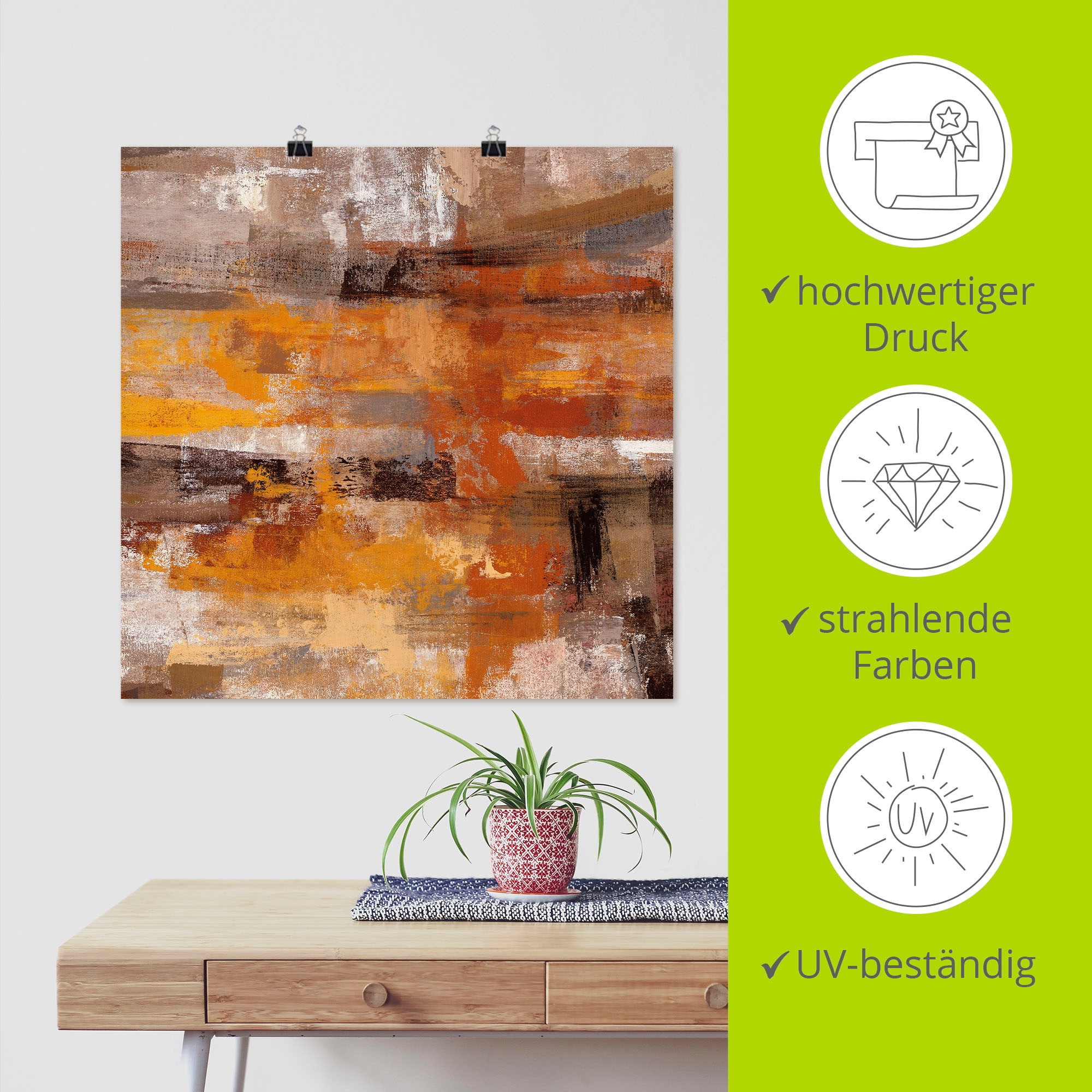 Artland Wandbild »Mojave-Straße«, Gegenstandslos, (1 St.), als Leinwandbild, Poster in verschied. Größen