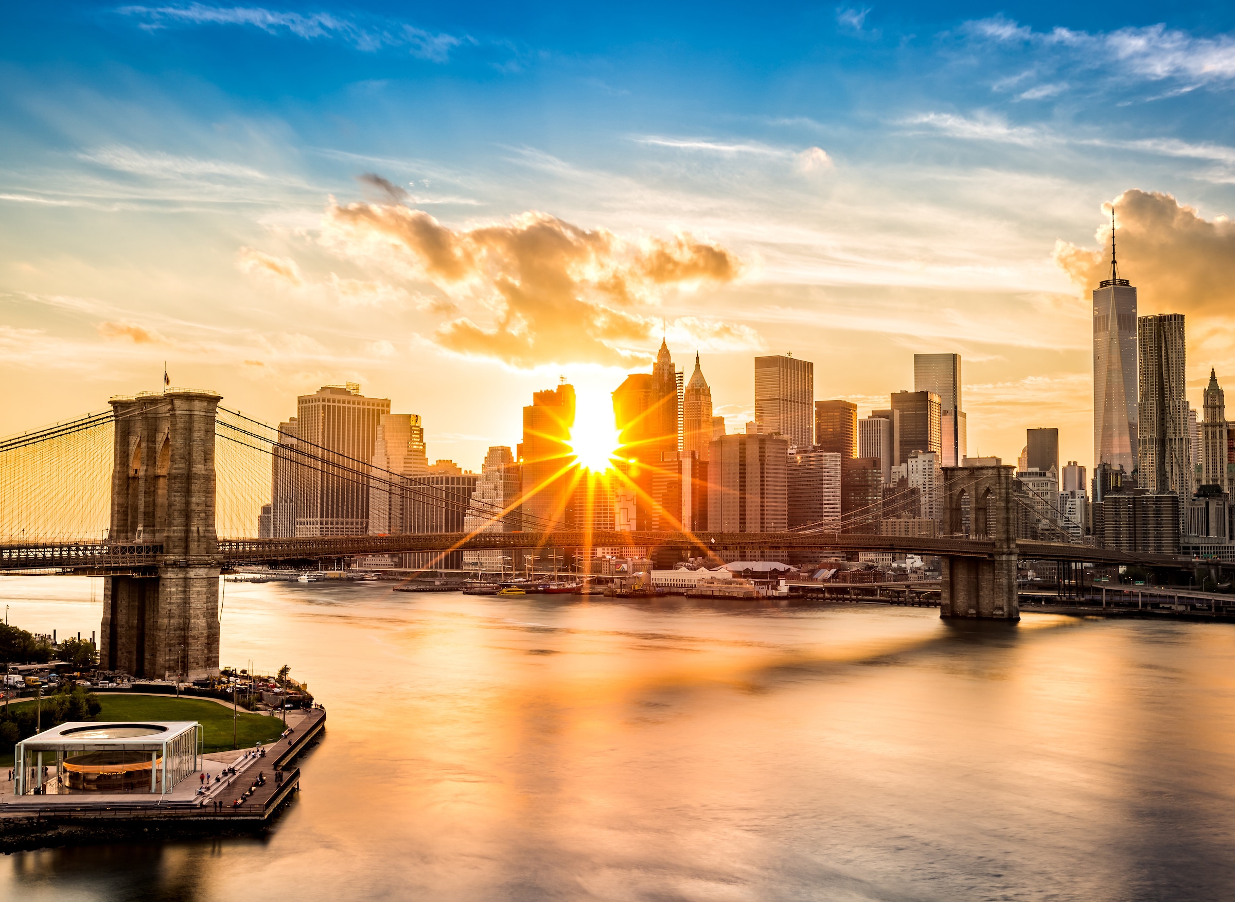 Papermoon Fototapete »Brooklyn Bridge Sunset« günstig online kaufen