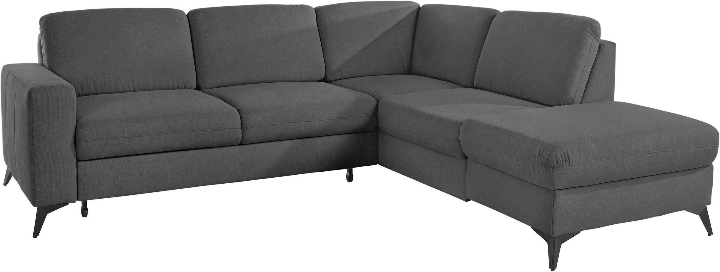 Places of Style Ecksofa »Lolland L-Form«, Wahlweise mit Bettfunktion und Stauraum, auch mit abwischbarem Bezug