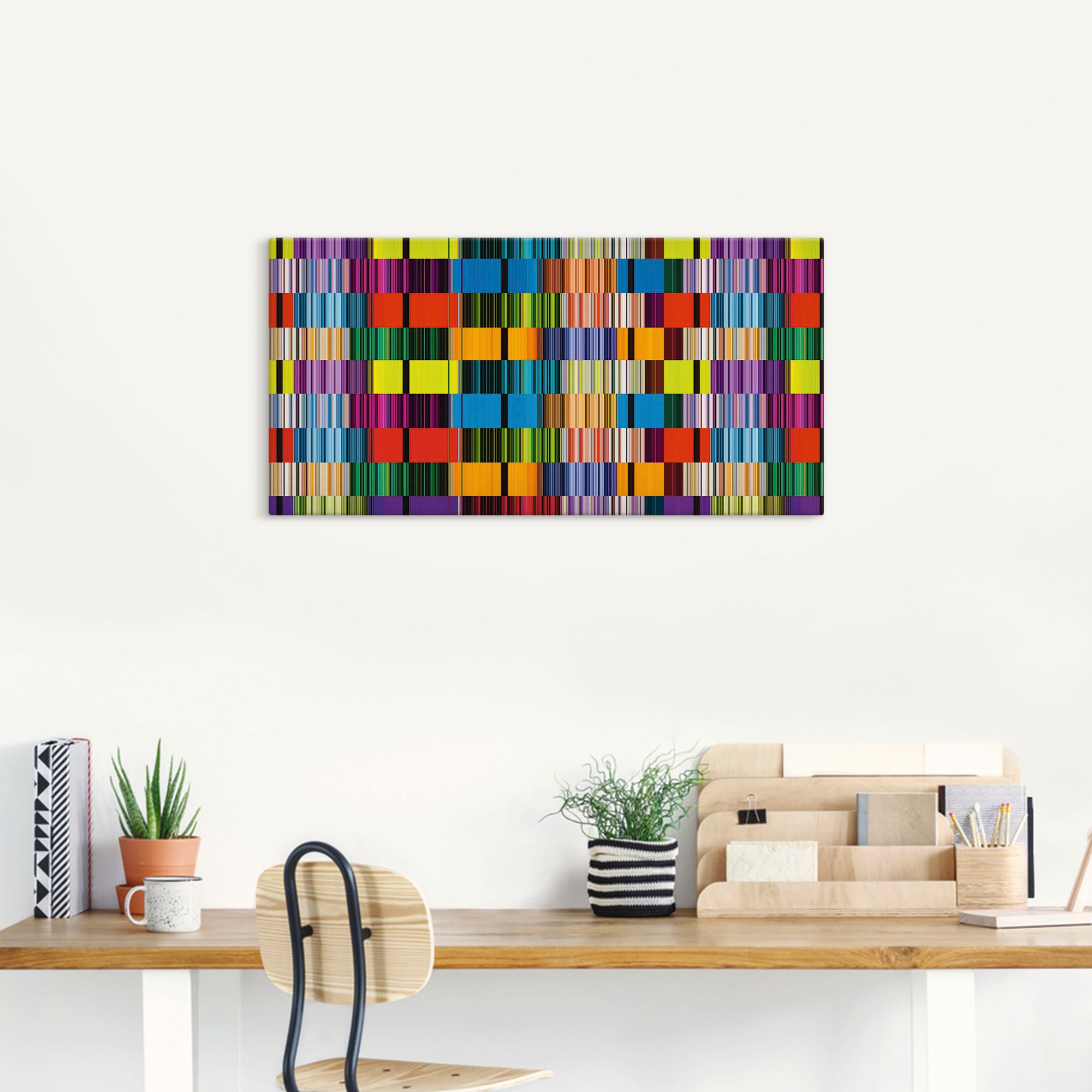Artland Wandbild »Bunte Streifen«, Muster, (1 St.), als Leinwandbild in verschied. Größen