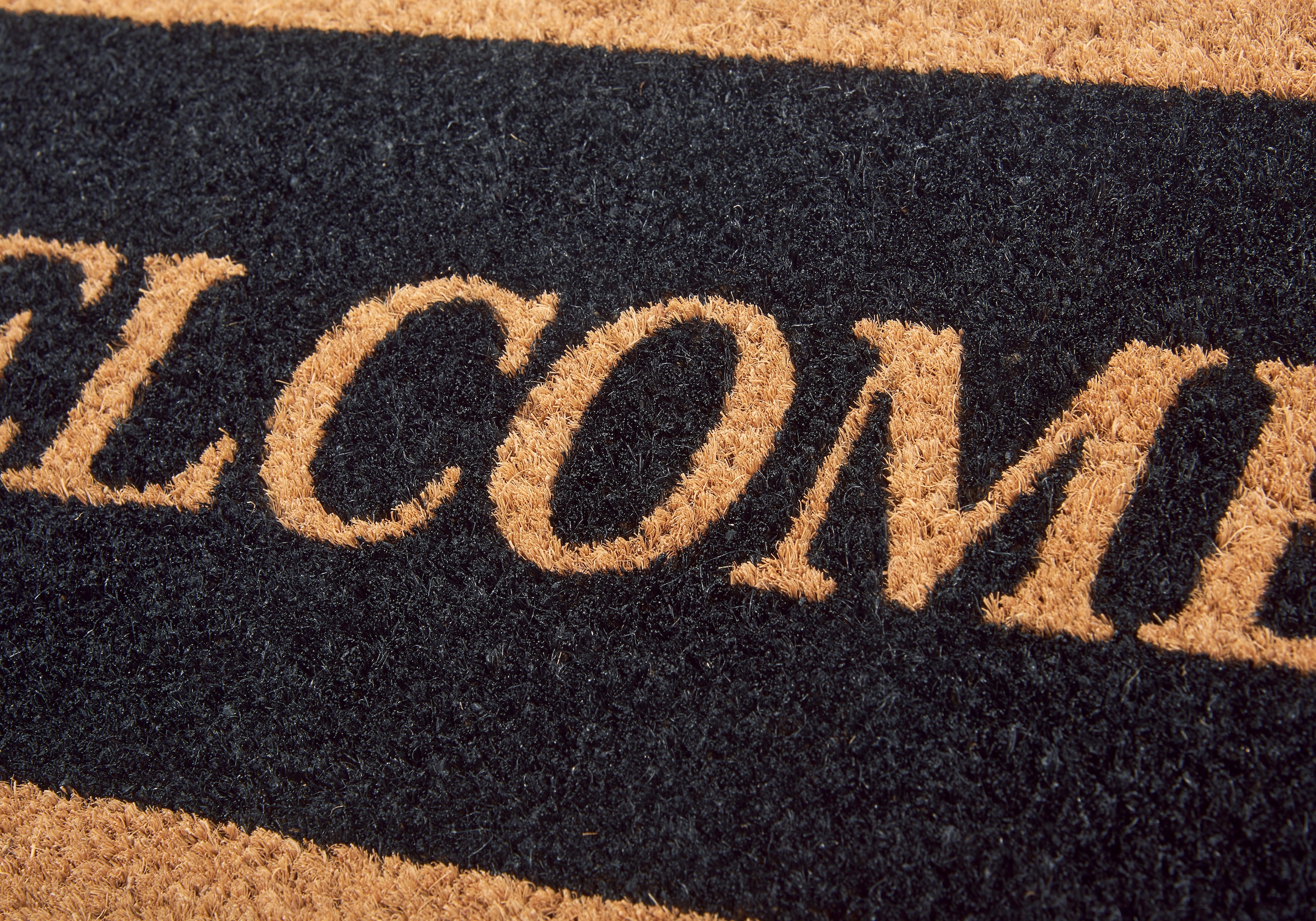 HANSE Home Fußmatte »Mix Mats Kokos Welcome Border, Türmatte«, rechteckig, 15 mm Höhe, Kokos, Schmutzfangmatte, Outdoor, Rutschfest, Innen, Kokosmatte, Flur