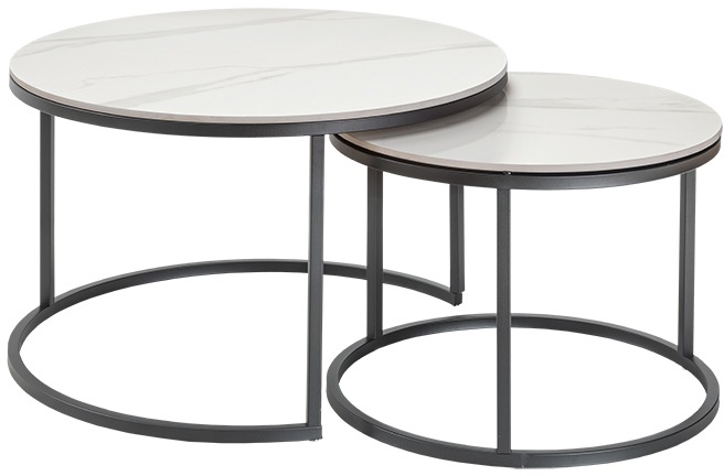 Paroli Couchtisch Set, 2 Stk. tlg. Keramikoberfläche glänzend, Satztisch günstig online kaufen