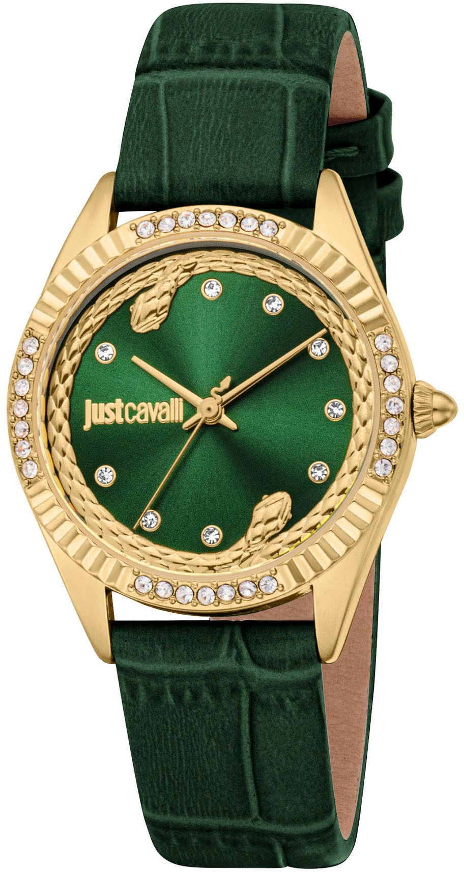 Just Cavalli Time Quarzuhr »Vittoria«, (Set, 2 tlg., mit Schmuckarmband), Armbanduhr, Damenuhr, Lederarmband, Ideal auch als Geschenk, analog