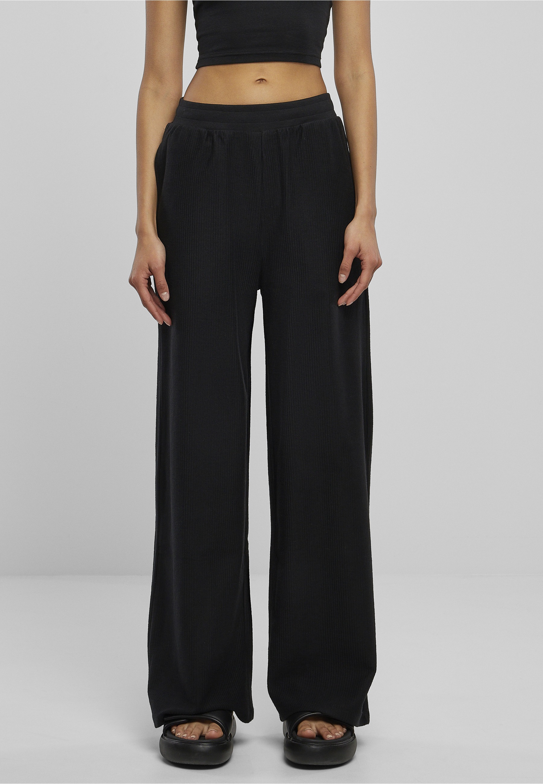 URBAN CLASSICS Jogginghose »Urban Classics Damen Ladies Straight Rib Terry Pants«