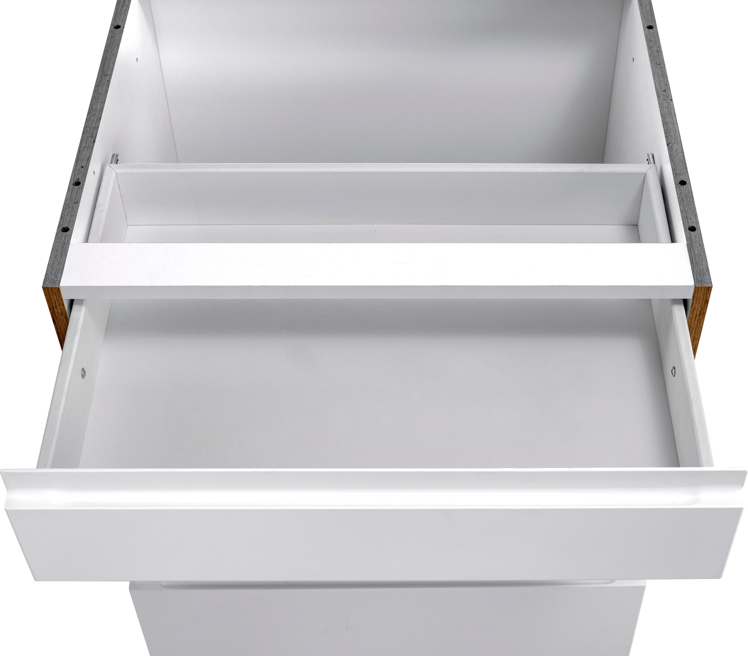 KOCHSTATION Unterschrank »KS-Bruneck« >>Bruneck<< 60 cm breit, für viel Stauraum, hochwertige MDF-Fronten