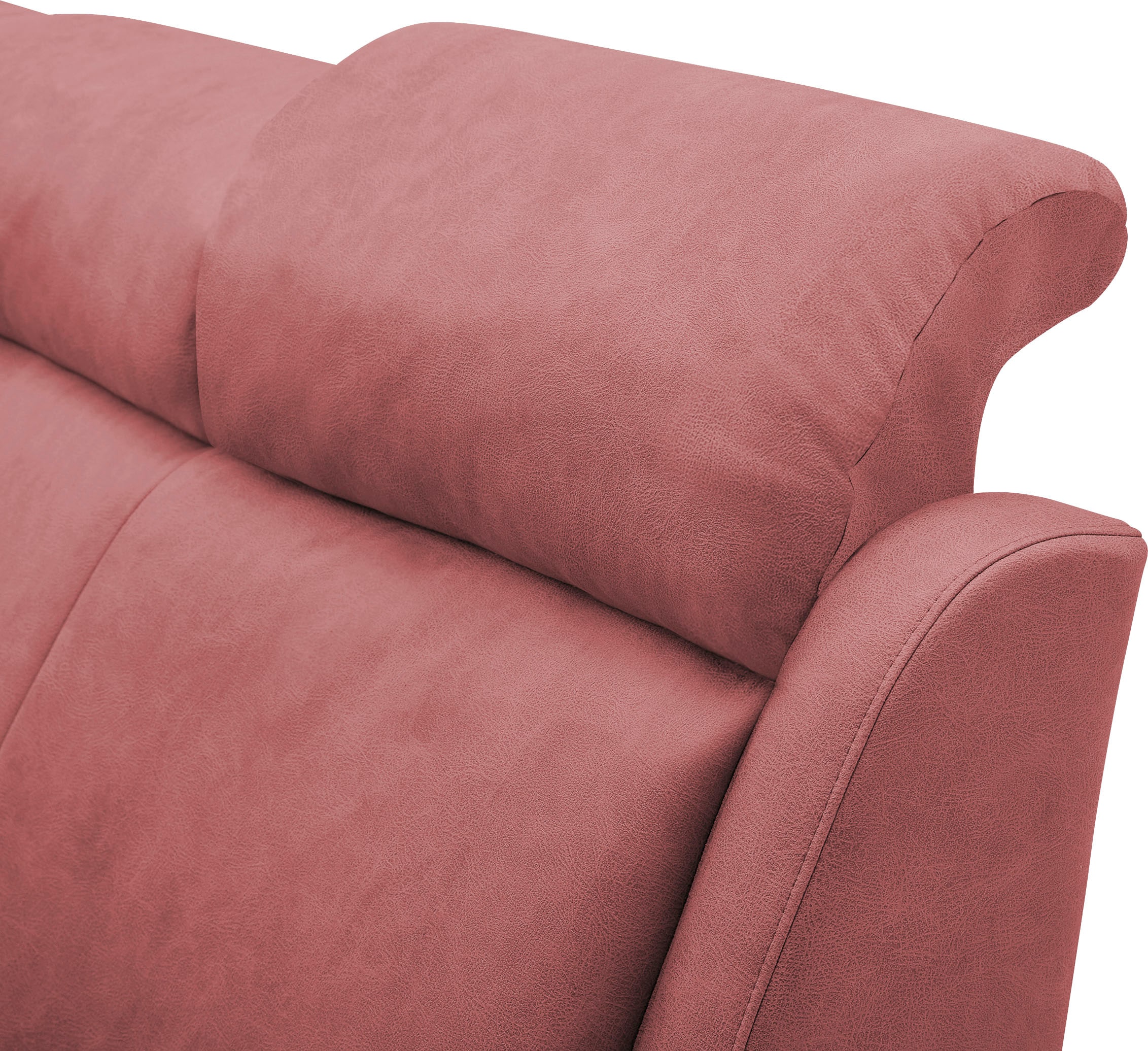 VILLA BECK Ecksofa »Varese L-Form«, (2 St.), Kopfteilverstellung, wahlweise mit Sitzvorzug, in Sitzhöhe 46 cm