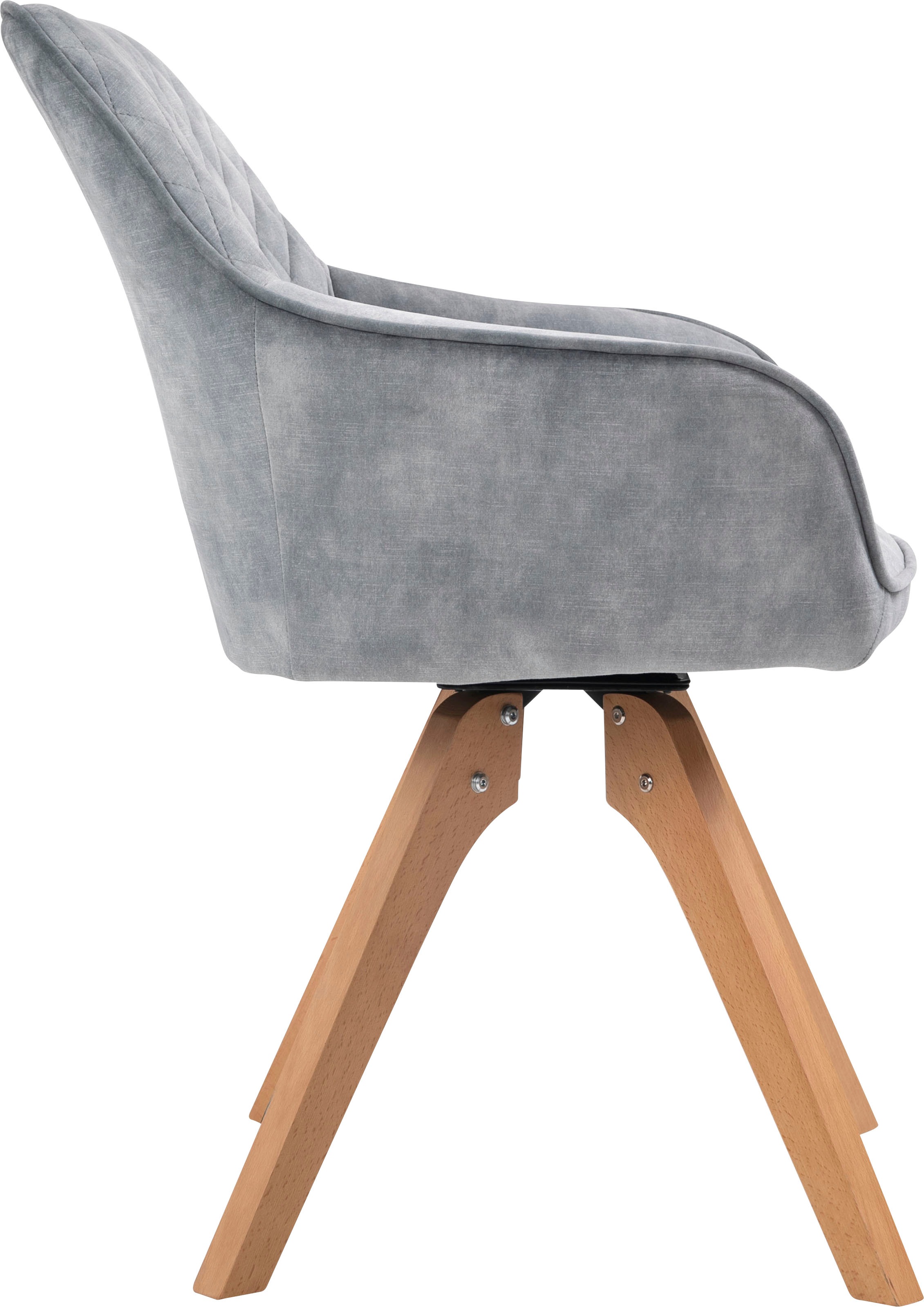 SalesFever Essgruppe, (5-tlg.), Tischbreite 180 cm, Stühle 180° drehbar, mit Samtverlours