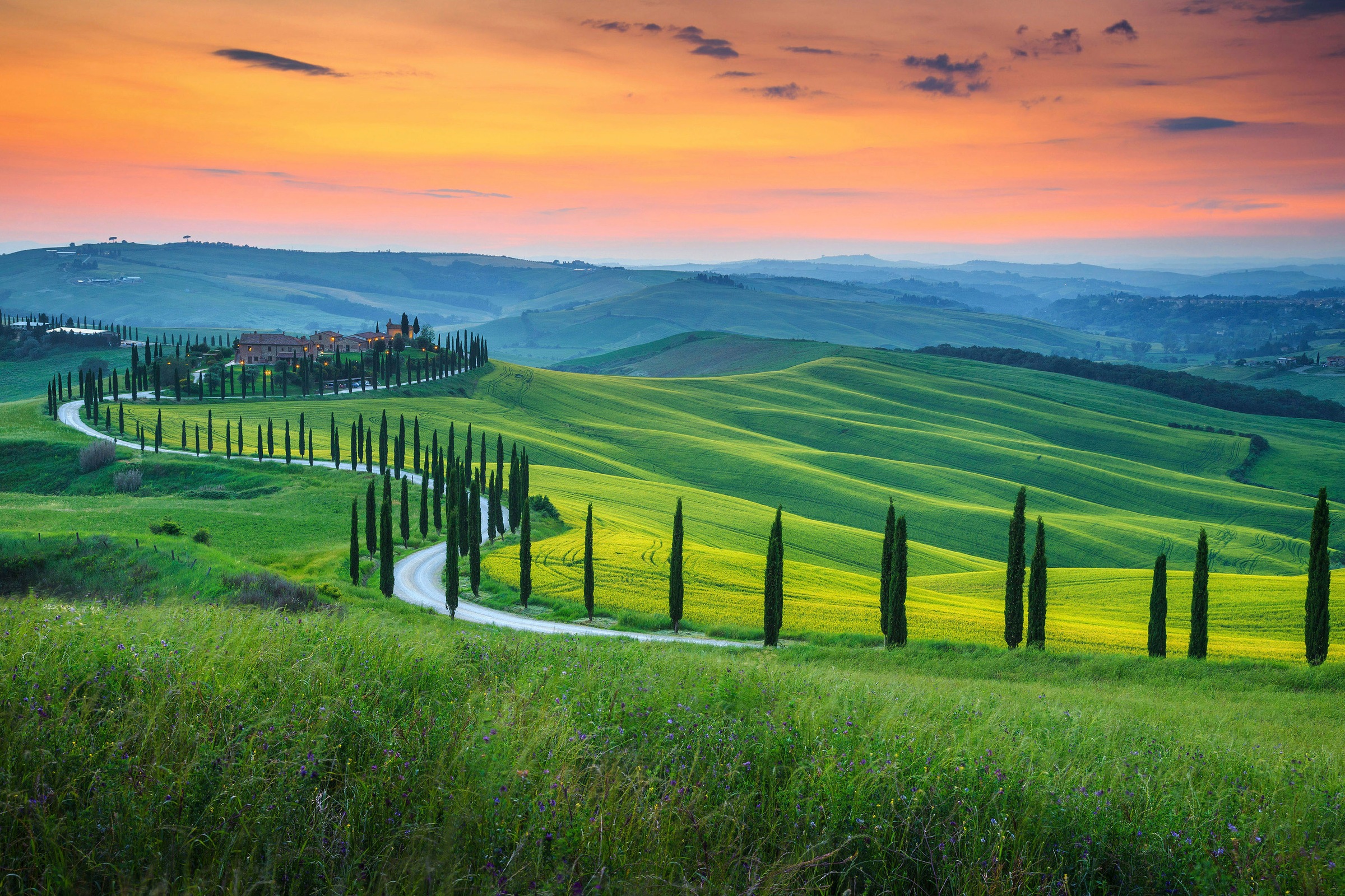 A.S. Création Leinwandbild »Tuscany«, Kunst-Gemälde-Kinder, (1 St.), Feld Natur Keilrahmen Landschaft Leinwand-Bild Wohnzimmer modern Wand