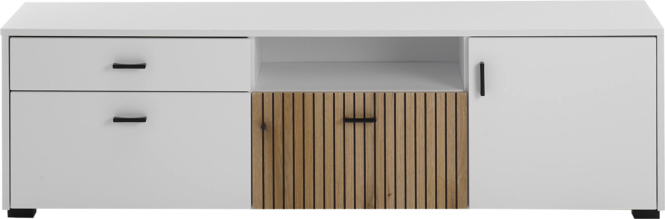 INOSIGN Lowboard »Hudson«, in moderner Trendfarbe, Griffe aus Metall (Schwarz), Breite 150 cm