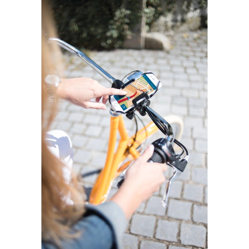Hama Handy-Halterung »Universal Smartphone Fahrradhalter Handyhalterung Breite von 5 bis 9 cm«