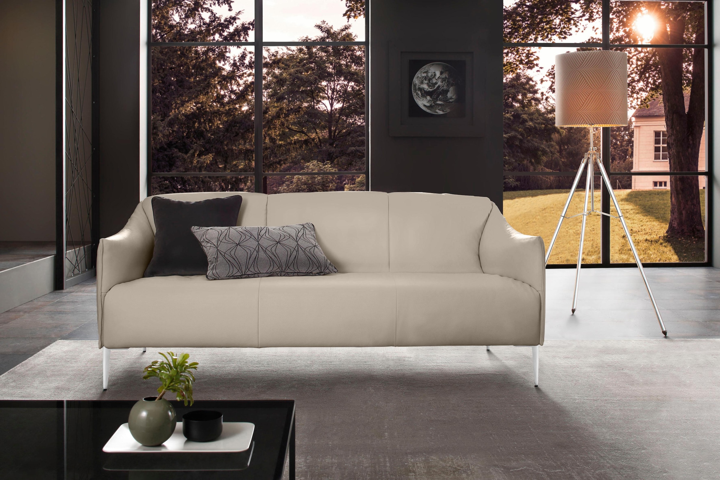 W.SCHILLIG 2,5-Sitzer »sally«, mit Metallfüßen in Chrom glänzend, Breite 194 cm