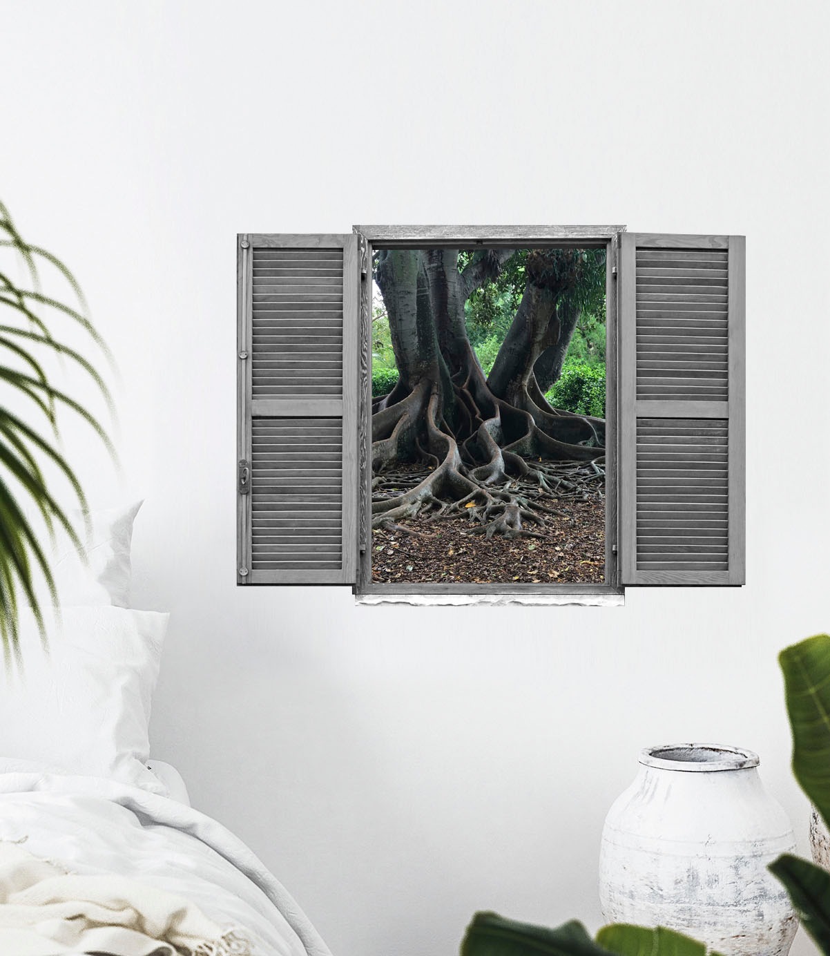 queence Wandtattoo »Baumwurzeln« Wandsticker, Wandbild, selbstklebend, 3D, günstig online kaufen