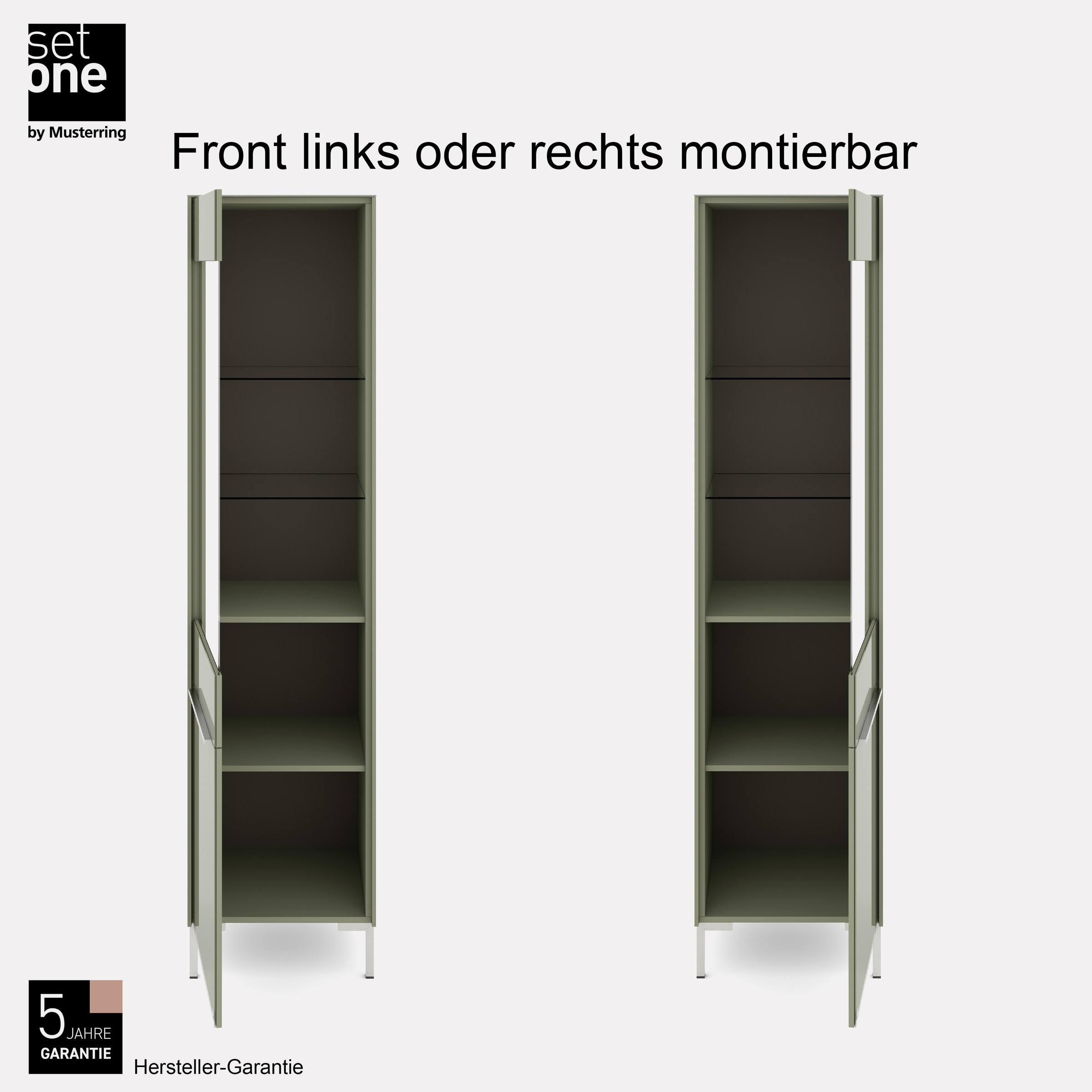 set one by Musterring Standvitrine »Reno« 1 Stk. tlg. Mit Winkelfuß in diversen Farben, 199 cm Höhe & Farbauswahl