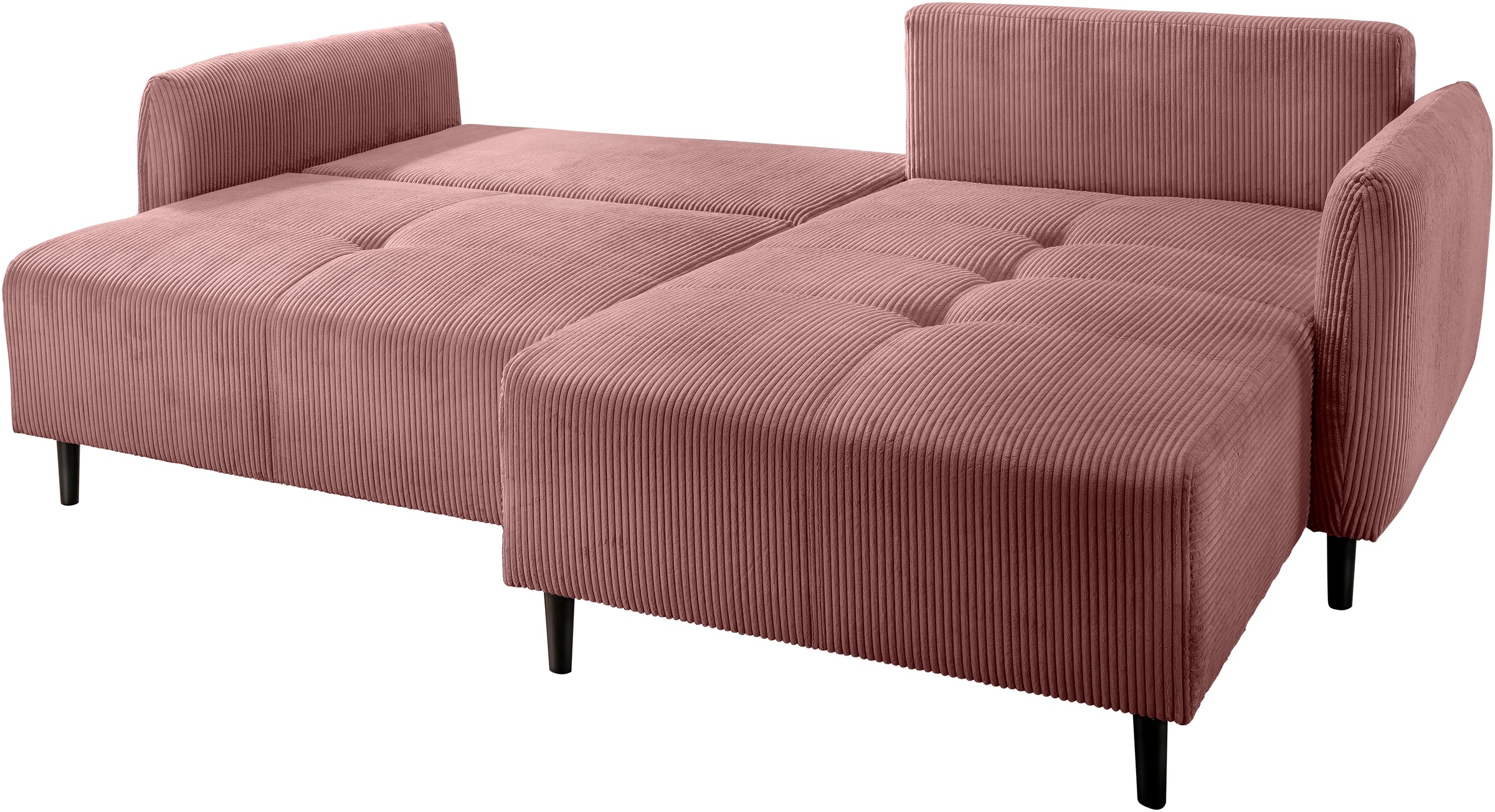 INOSIGN Ecksofa »Mara, L-Form, aktueller Cord Bezug und tolle Farben, schmale Armlehnen«, whlw. mit Bettfunktion,Recamiere links/rechts montierbar, Breite 238cm