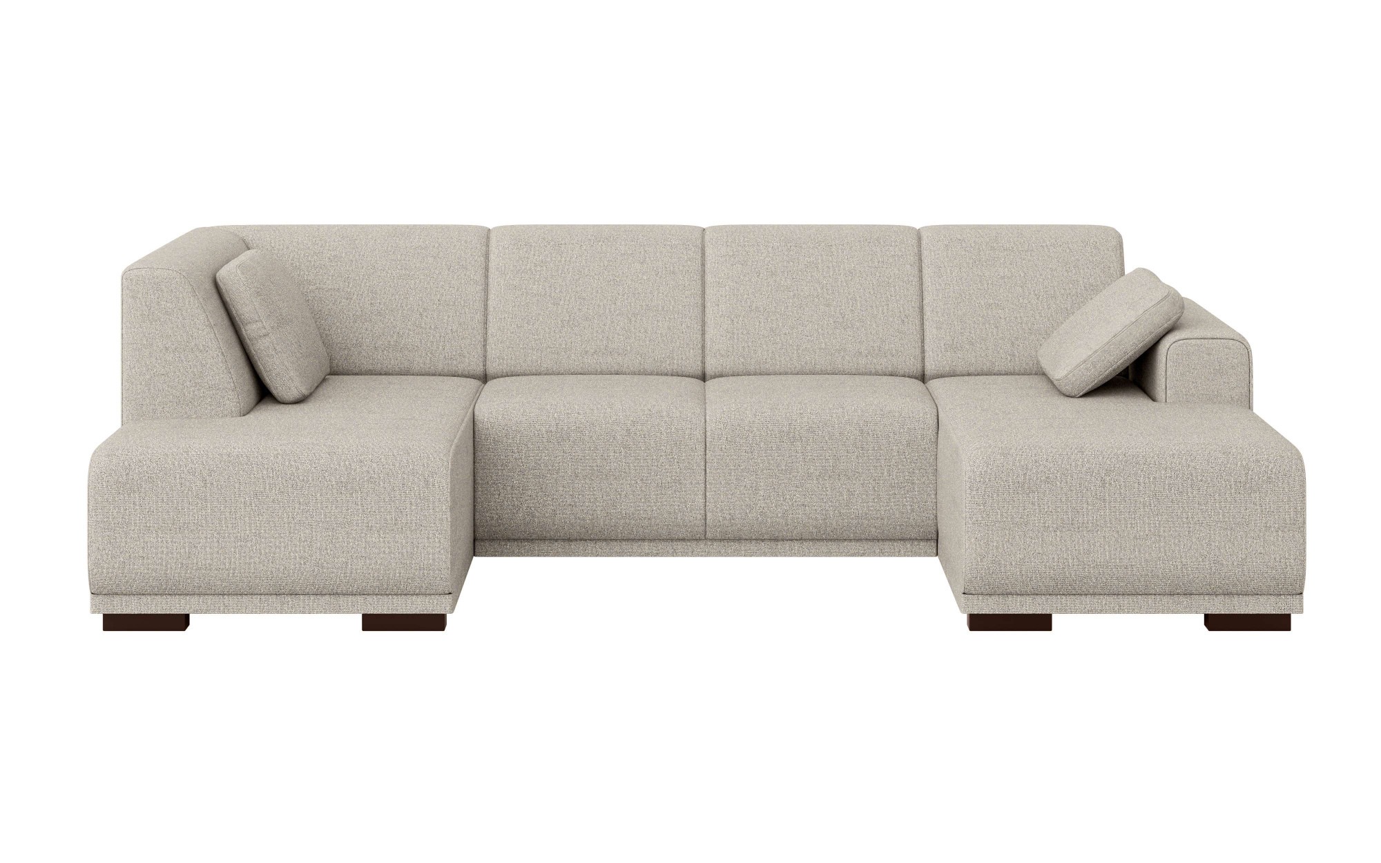 Home affaire Wohnlandschaft »BORNHOLM U-Form mit Recamiere rechts/links, B/T/H: 300/162/85 cm«, U-Form mit Wellenunterfederung, Recamiere rechts oder links bestellbar
